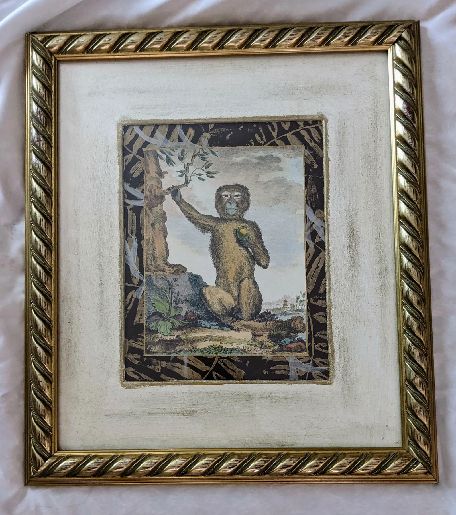 Late 20th Century Hand-Colored Engravings of Monkeys After G. Buffon, Framed - Set of 4 - 5