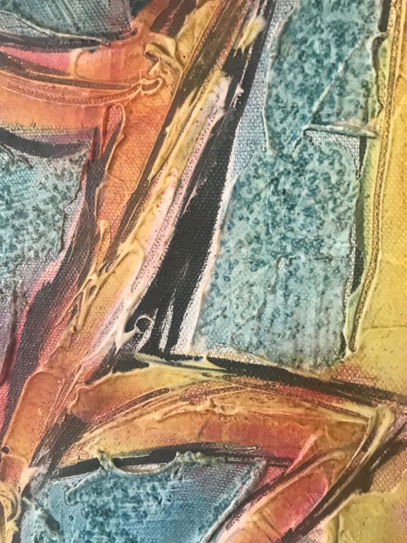 Mid 20th Century Abstract Figurative Nude Impasto Painting by Moshe Katz, Framed - 2