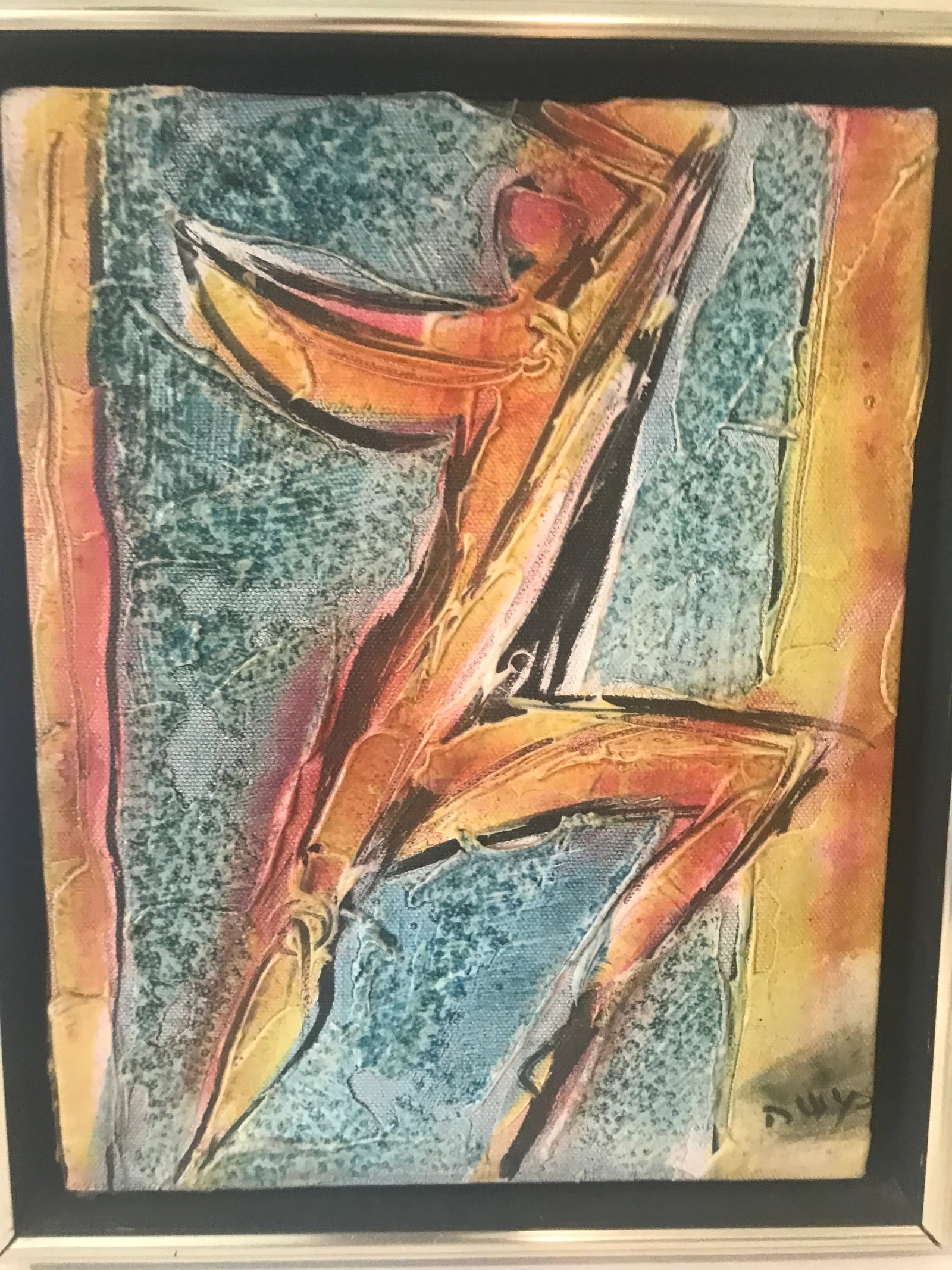 Mid 20th Century Abstract Figurative Nude Impasto Painting by Moshe Katz, Framed - 6