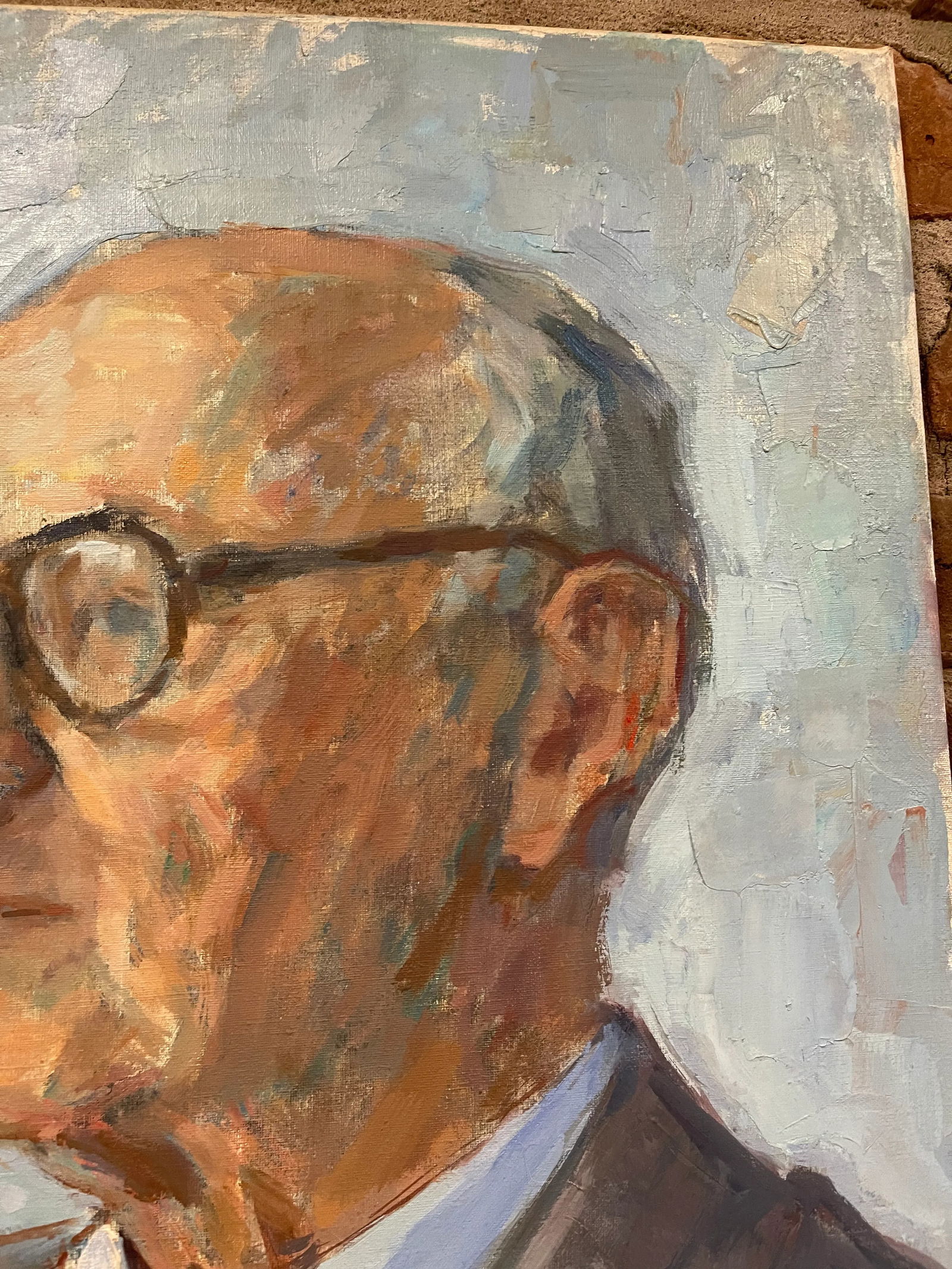 Mid 20th Century Oil Portrait Painting of a Gentleman by Mary Elizabeth Passini - 3