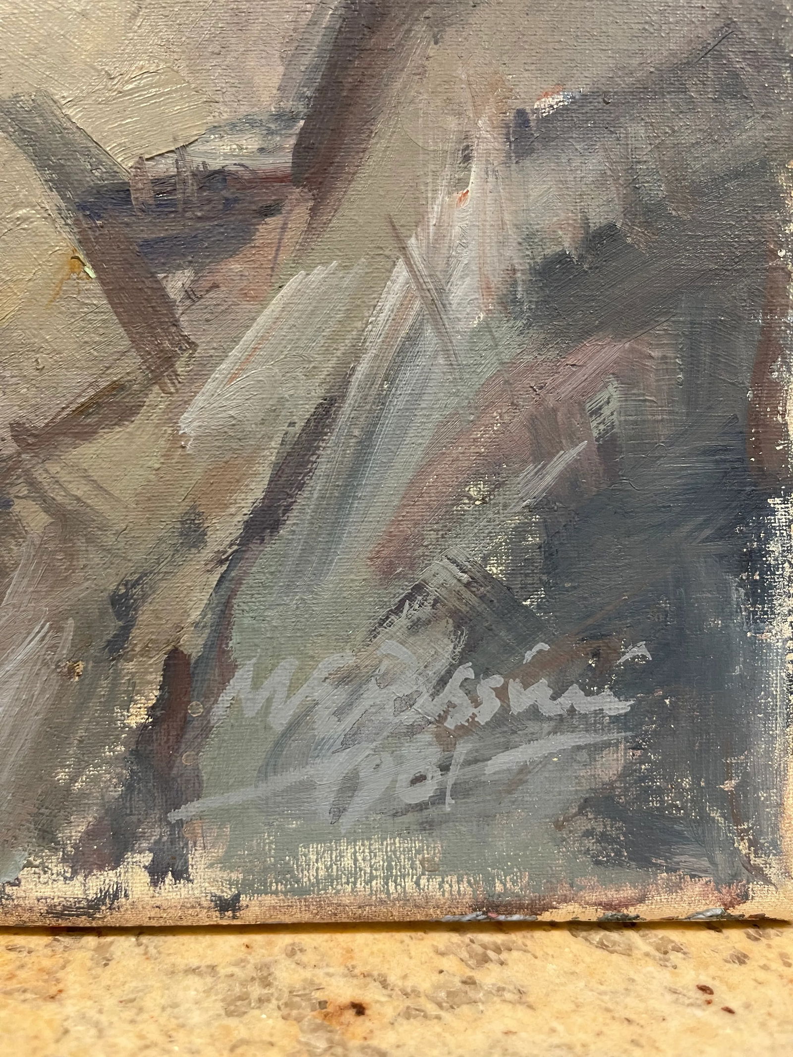 Mid 20th Century Oil Portrait Painting of a Gentleman by Mary Elizabeth Passini - 6