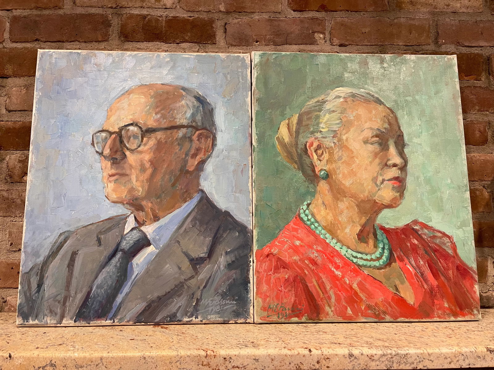 Mid 20th Century Oil Portrait Painting of a Gentleman by Mary Elizabeth Passini - 8