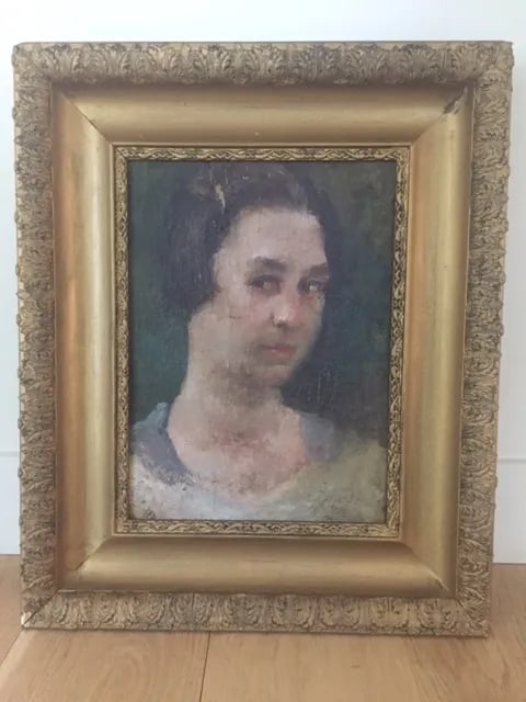 Early 20th Century Portrait of a Lady Oil Painting, Framed - 7