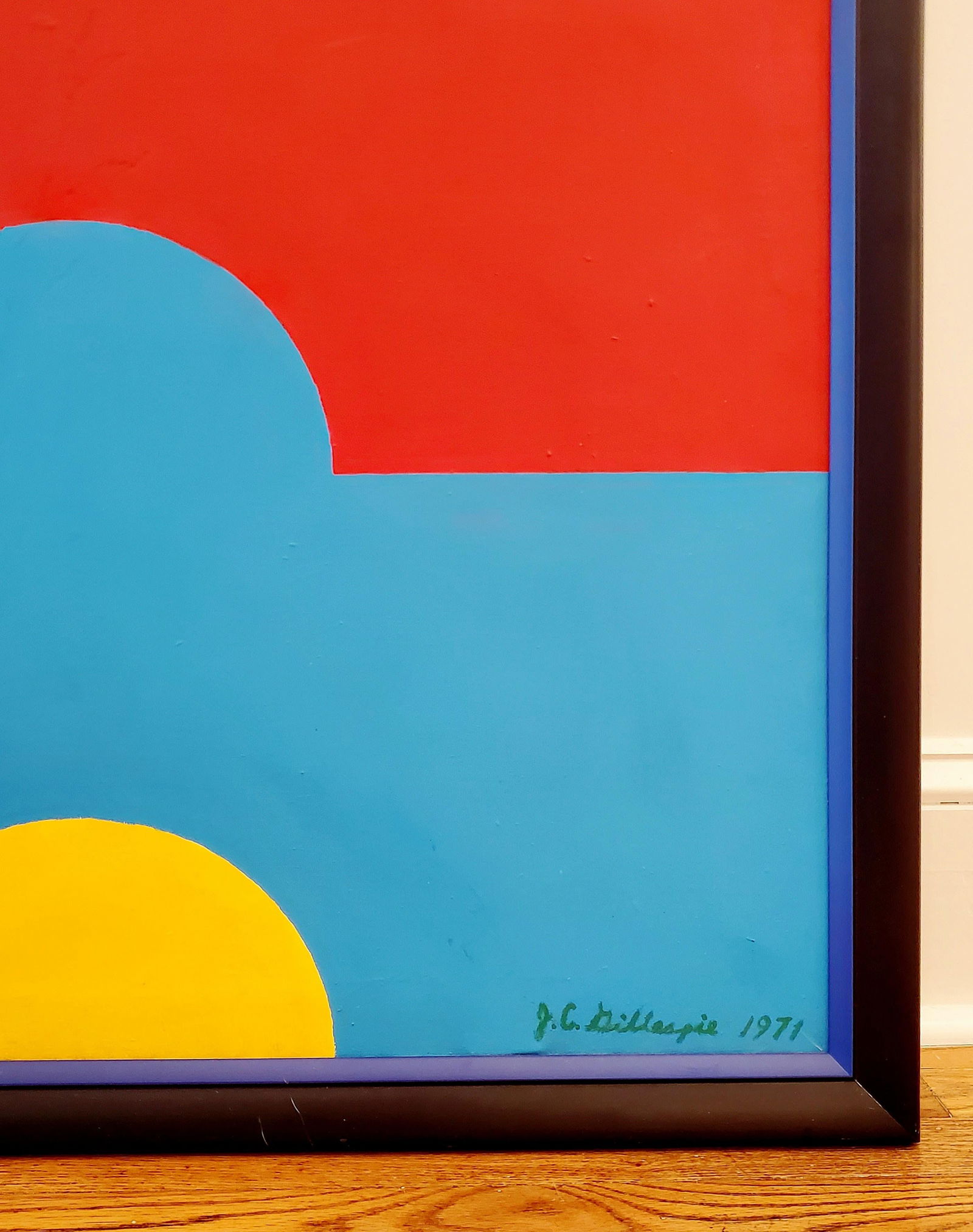 1971 "Rising" Hard Edge Abstract Geometric Oil Painting by J. C. Gillespie, Framed - 13