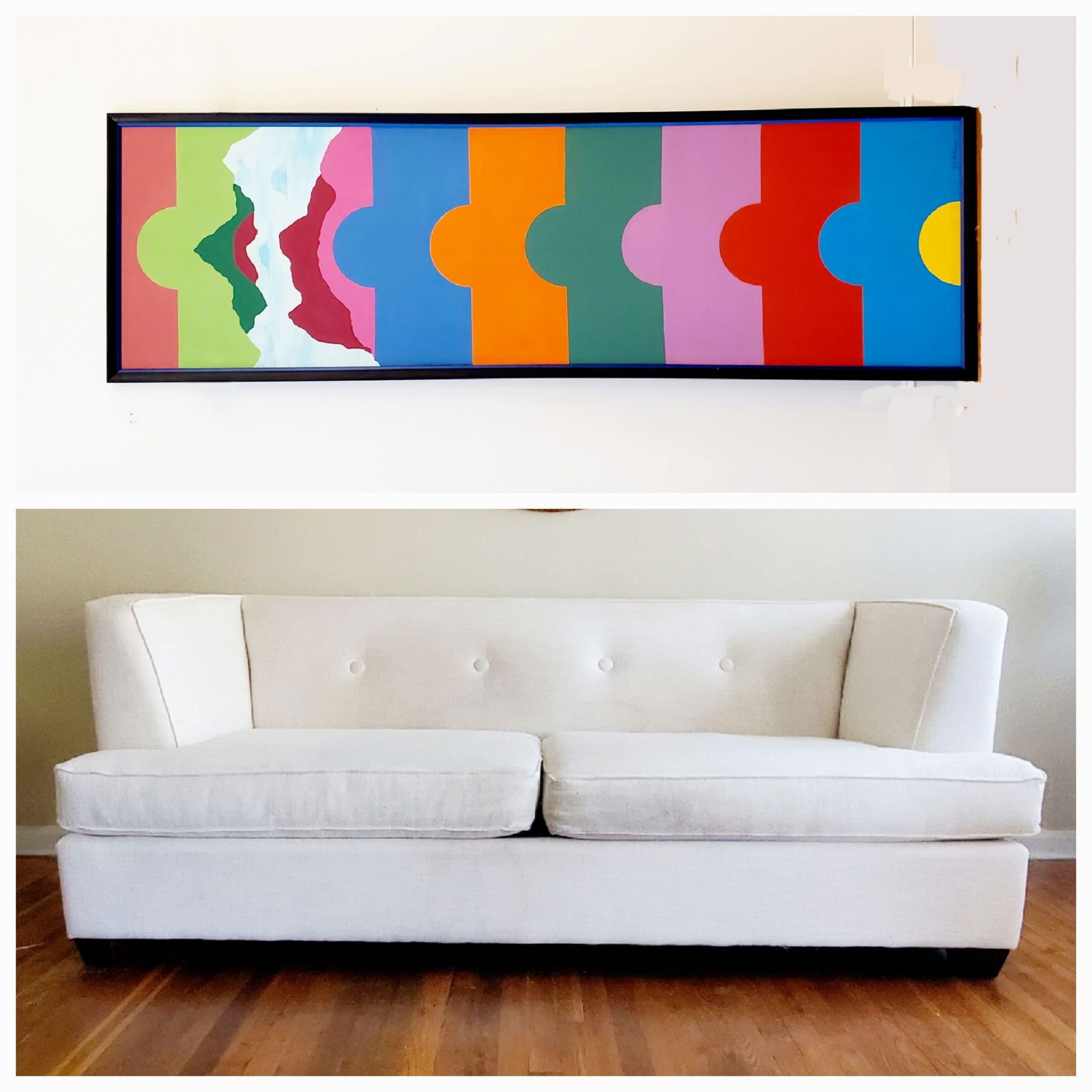 1971 "Rising" Hard Edge Abstract Geometric Oil Painting by J. C. Gillespie, Framed - 4