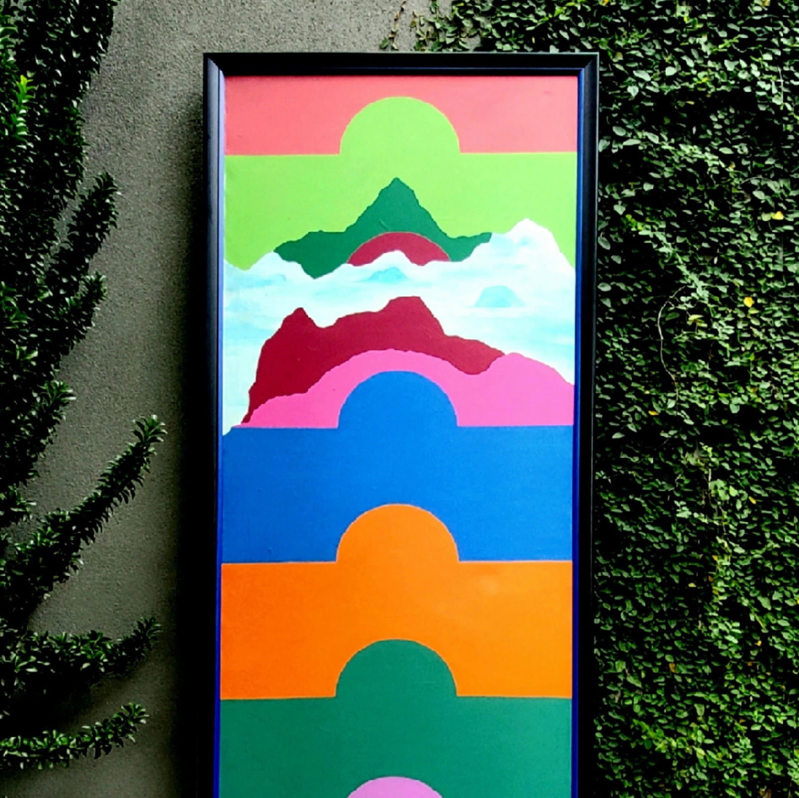 1971 "Rising" Hard Edge Abstract Geometric Oil Painting by J. C. Gillespie, Framed - 5