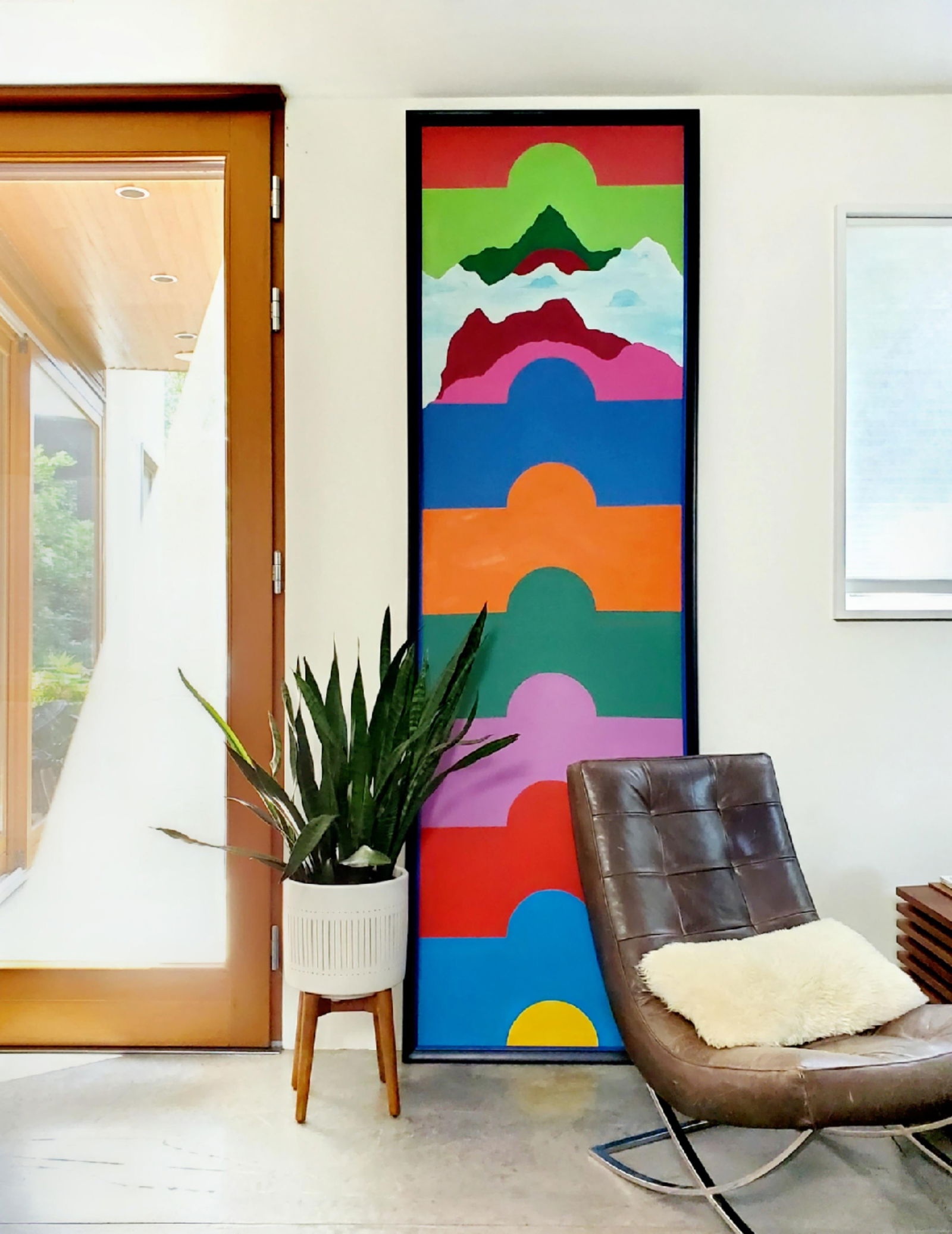 1971 "Rising" Hard Edge Abstract Geometric Oil Painting by J. C. Gillespie, Framed - 6