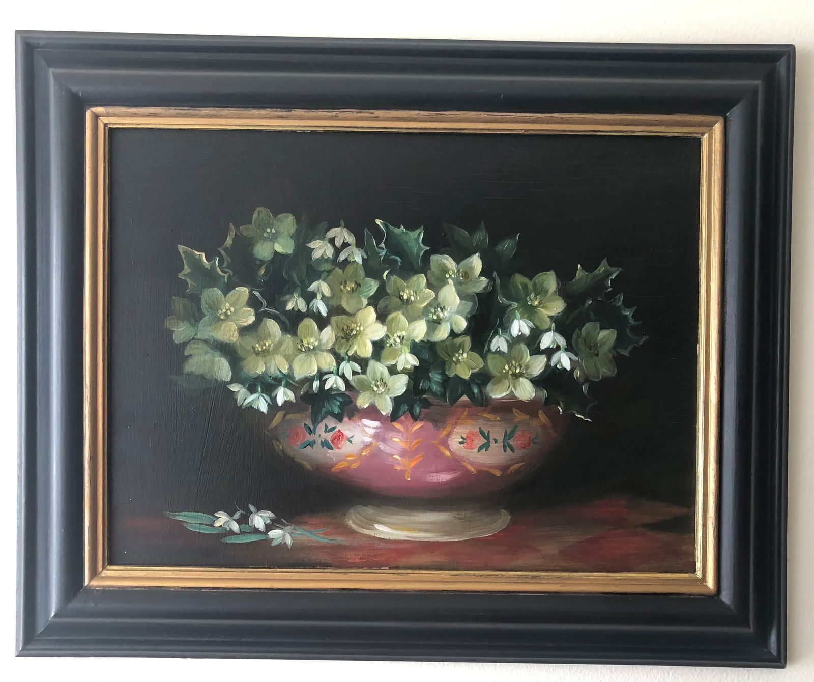 20th Century English Floral Still Life Oil Painting, Framed - 5