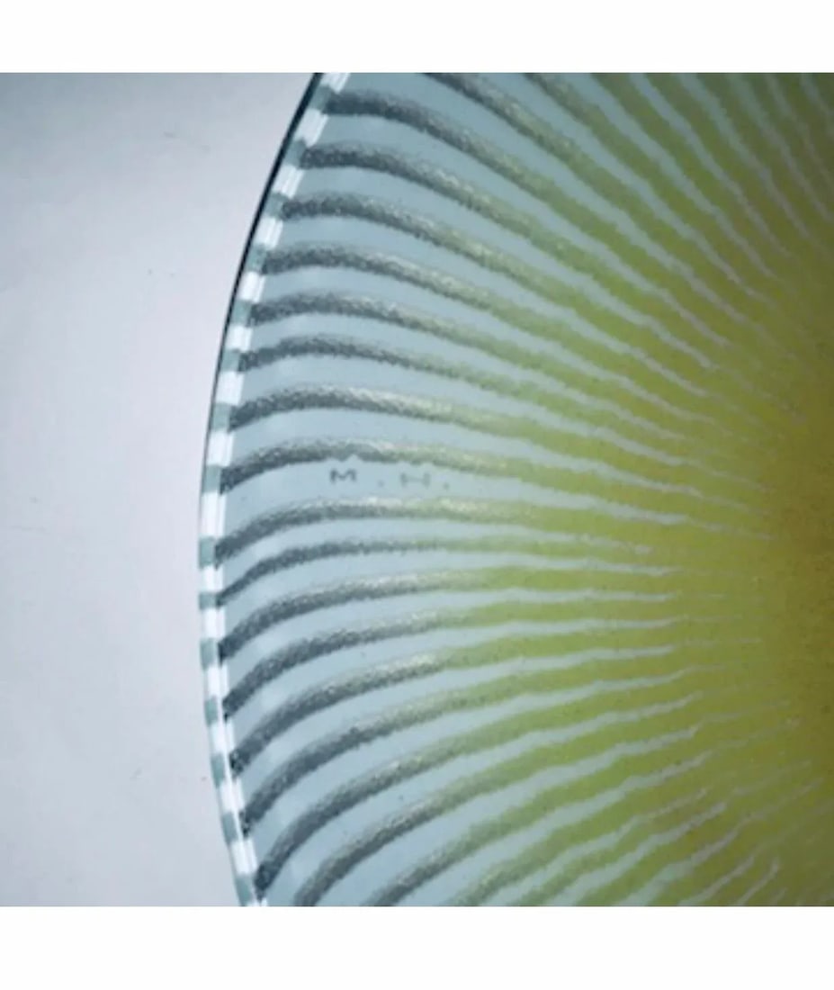 1960s Large Maurice Heaton Art Glass Signed Plate - 6