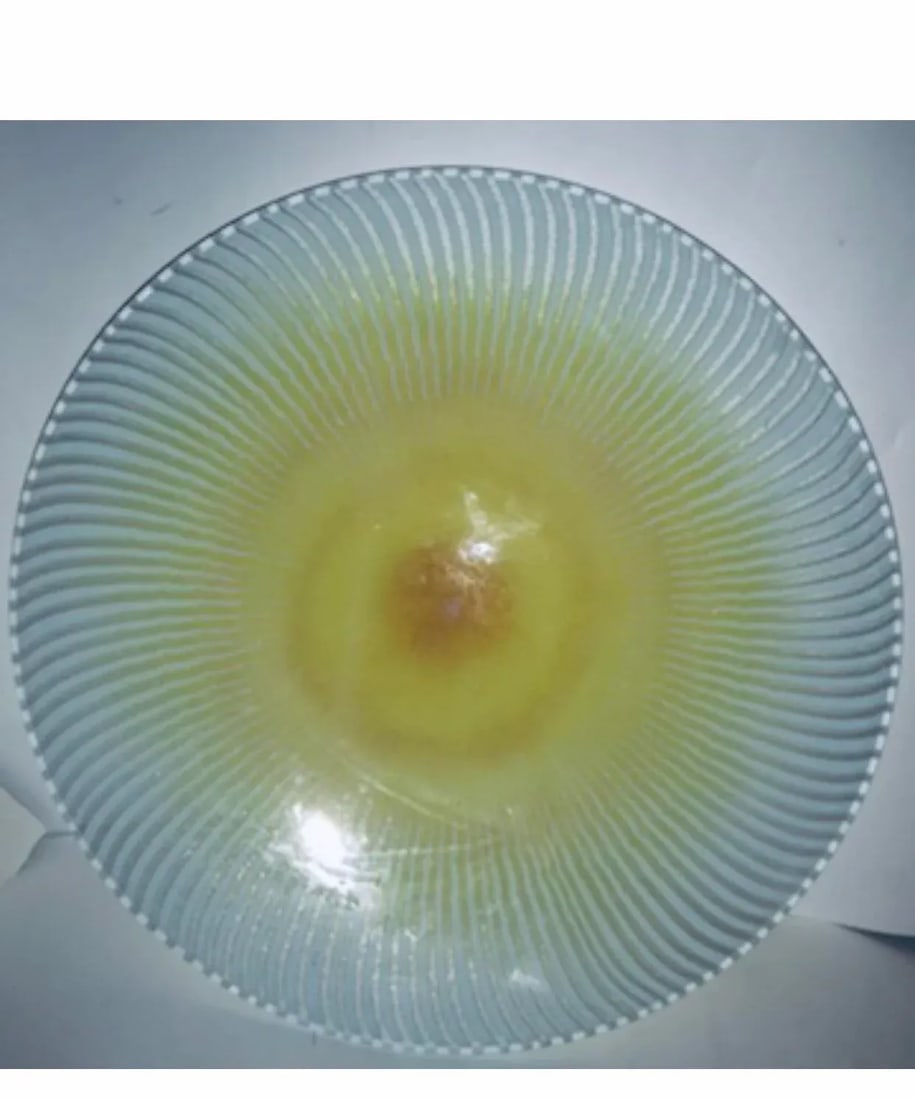 1960s Large Maurice Heaton Art Glass Signed Plate - 8