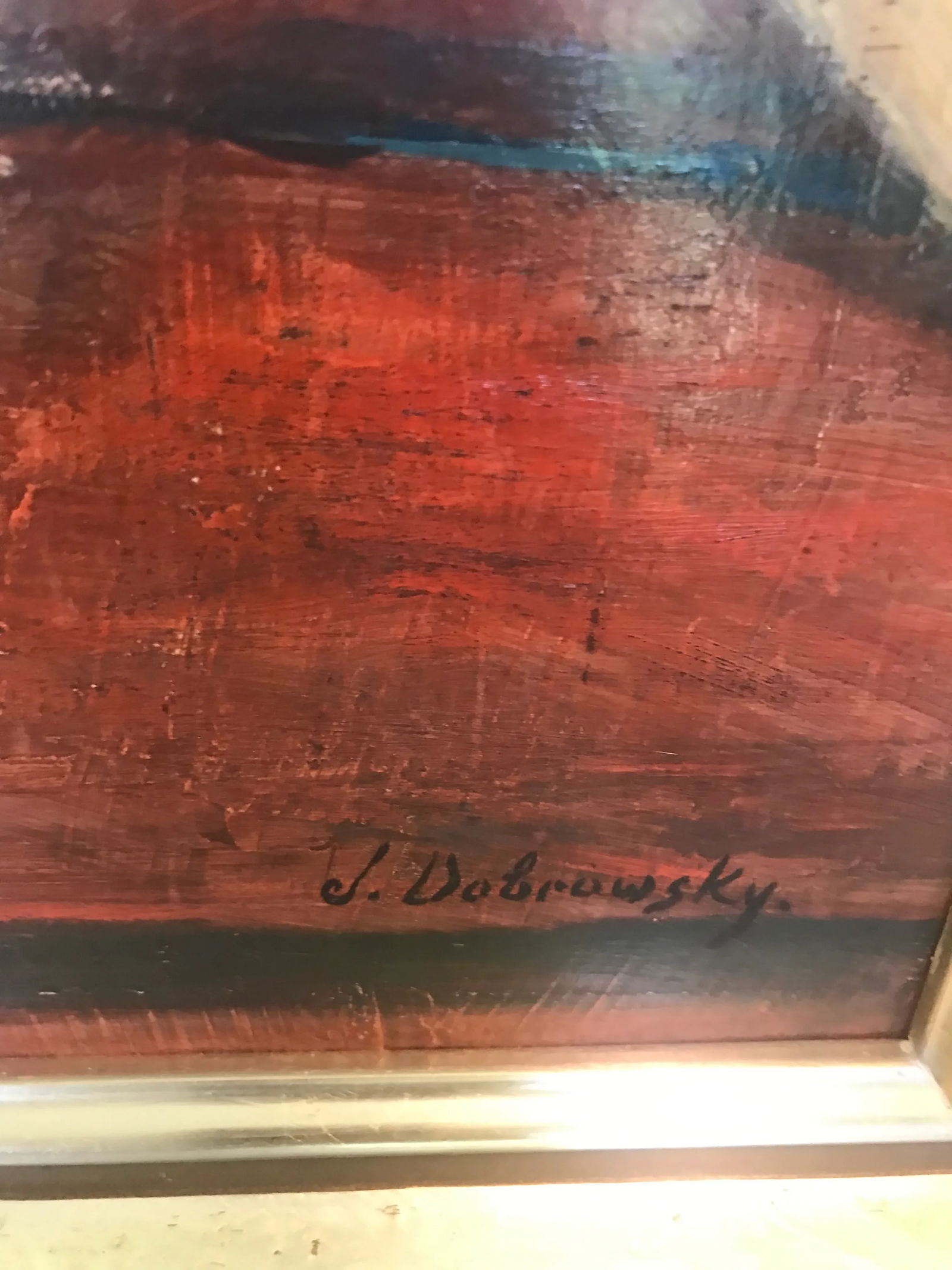 Mid 20th Century Expressionist Style Figurative Female Nude Oil Painting, Framed - 6