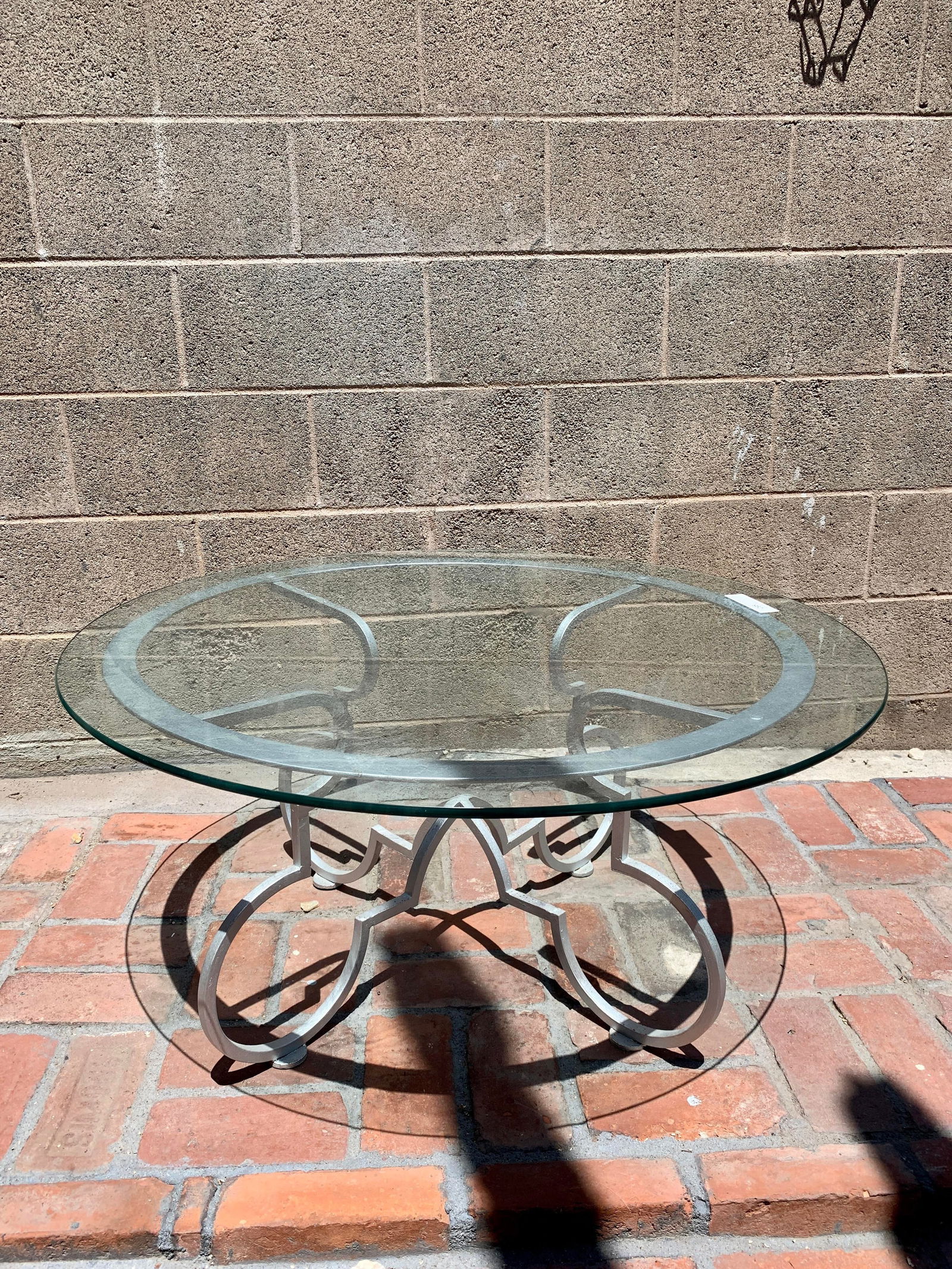 Glass Top Coffee Table Attributed to Gilbert Poillerat/Maison Ramsay - 5