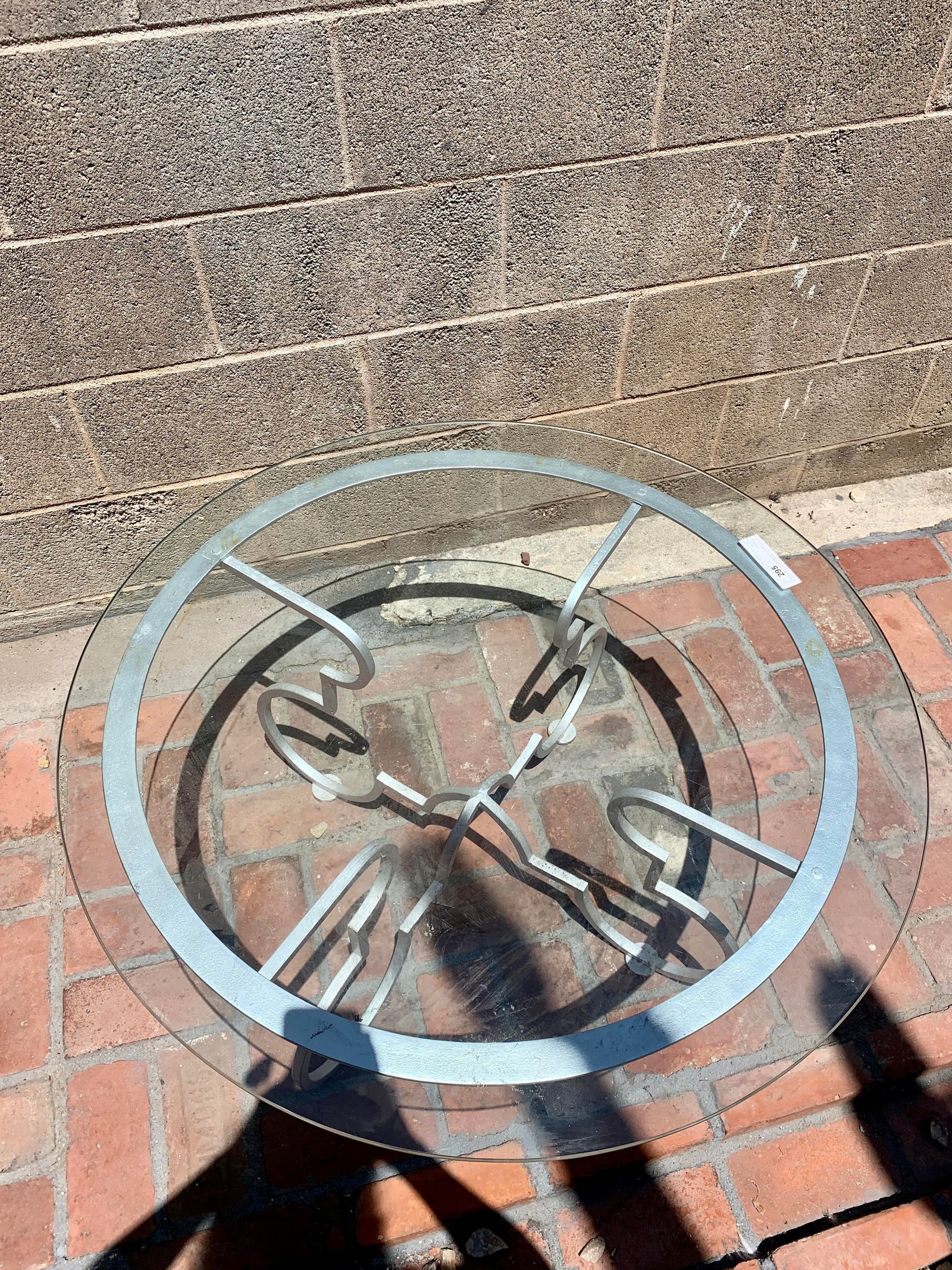 Glass Top Coffee Table Attributed to Gilbert Poillerat/Maison Ramsay - 6