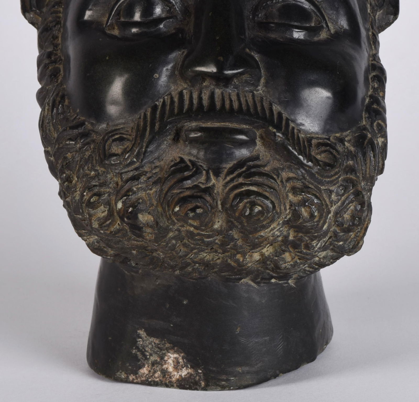 Carved Stone Vintage Greek Head Sculpture Bust - 3