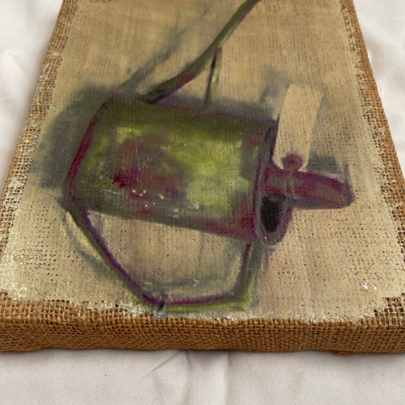 1990s Still Life Painting of a Garden Watering Can by Carol Rowan - 7