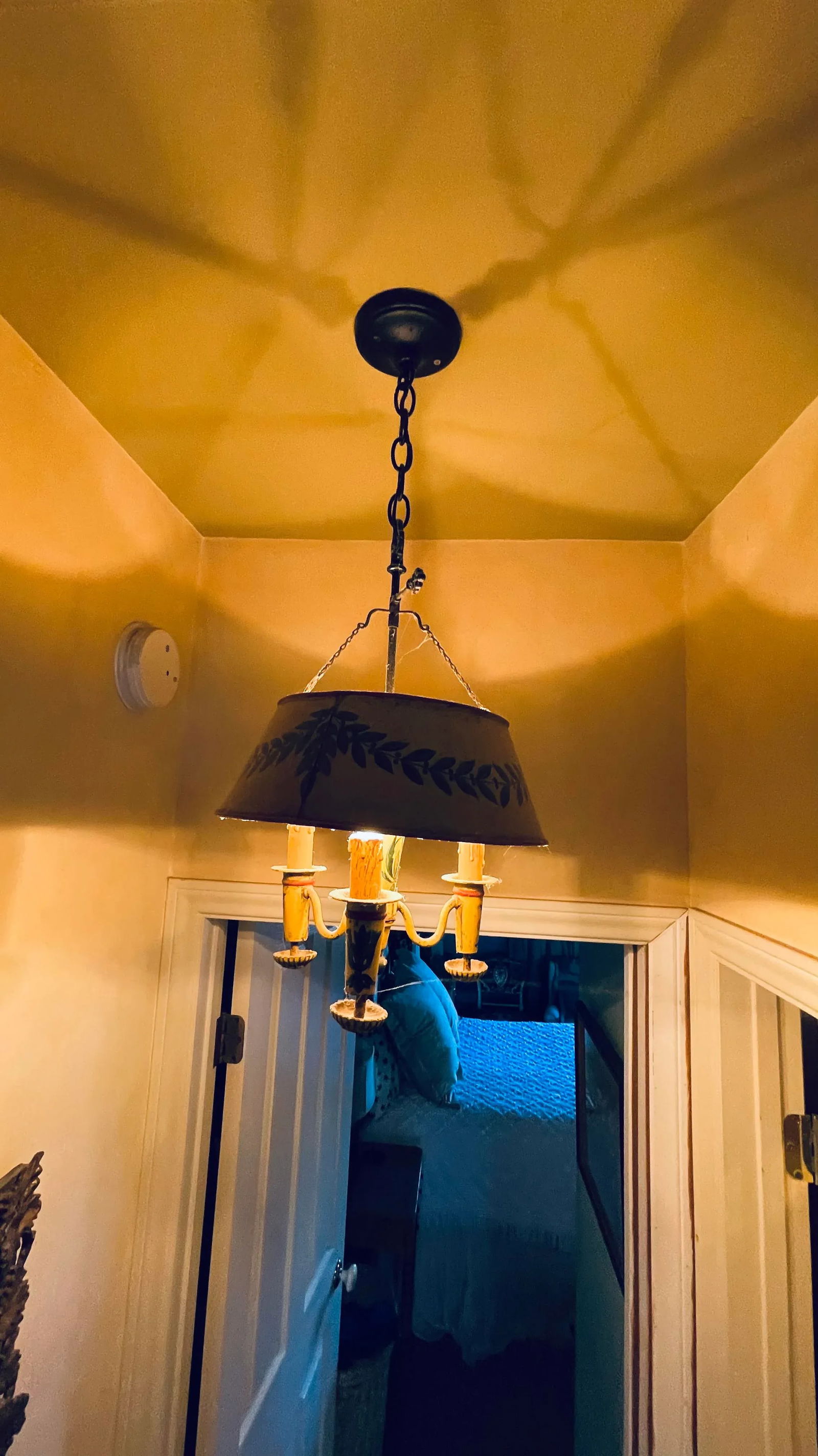 19th Century French Hanging Toile Lamp - 3