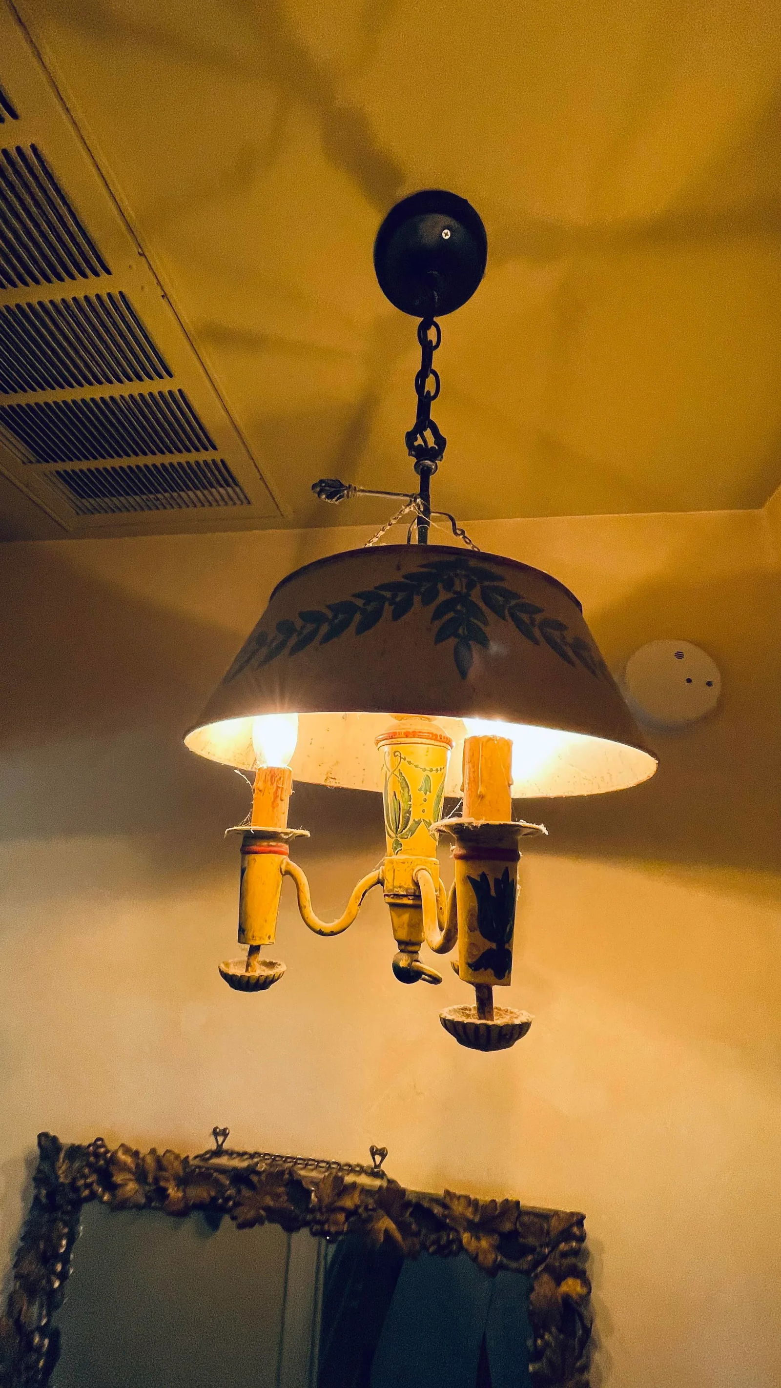 19th Century French Hanging Toile Lamp - 4