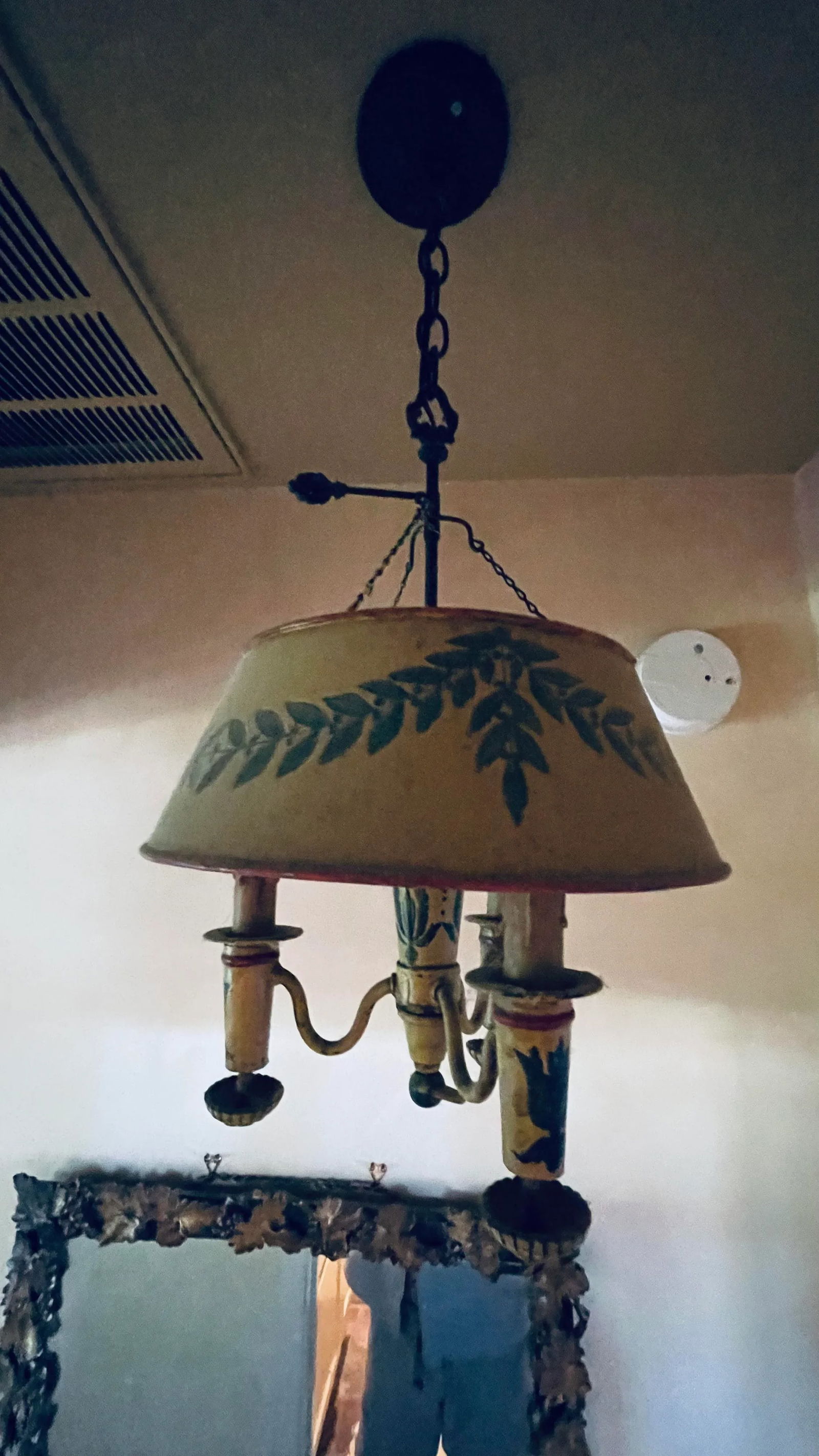 19th Century French Hanging Toile Lamp - 5