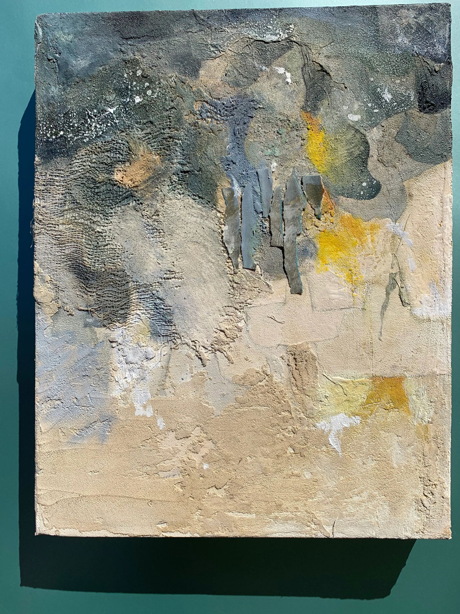 Contemporary Abstract Expressionist Mixed-Media Encaustic Painting by Eiko Shima - 2