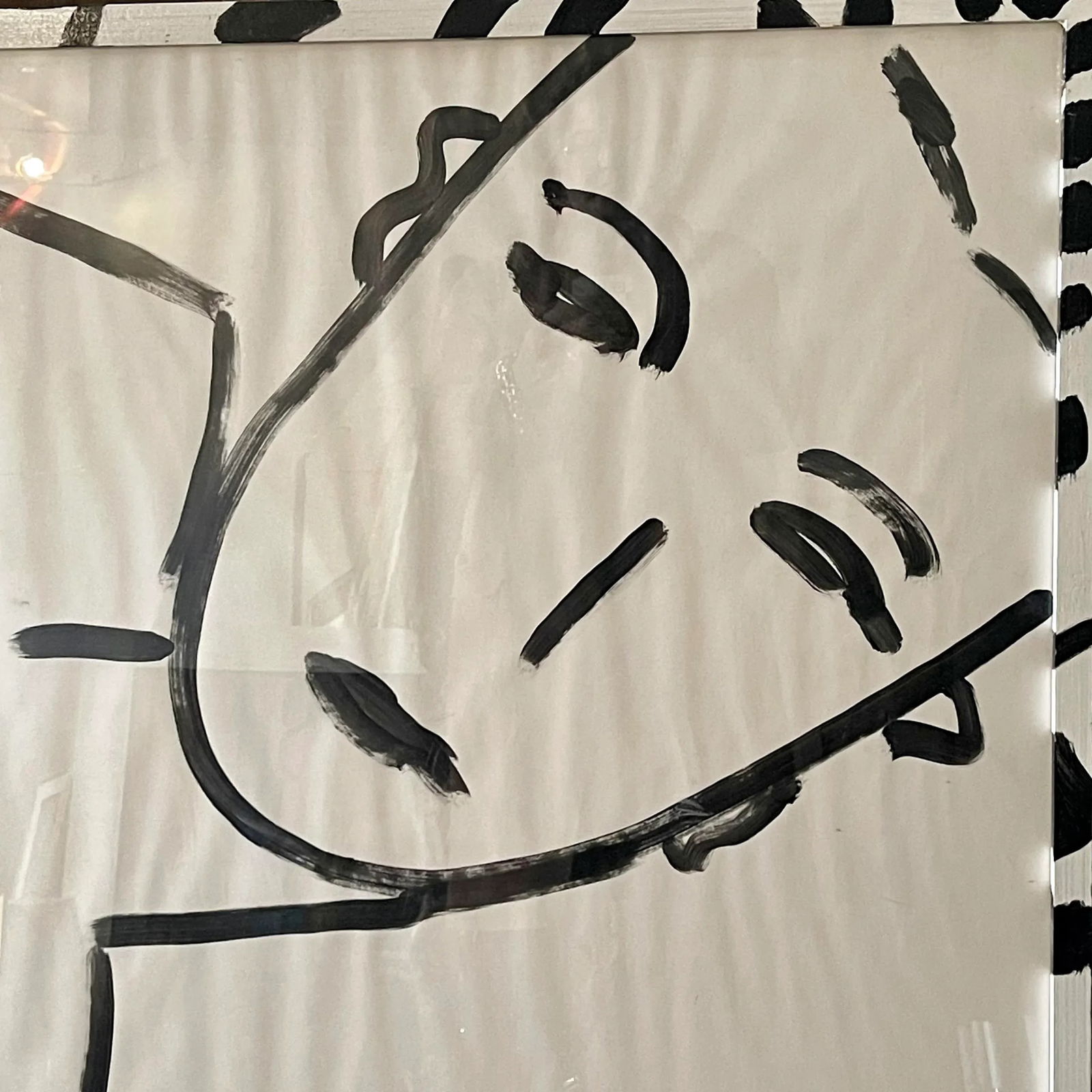 Late 20th Century Minimalist Figurative Painting by Milton Wilson, Framed - 2