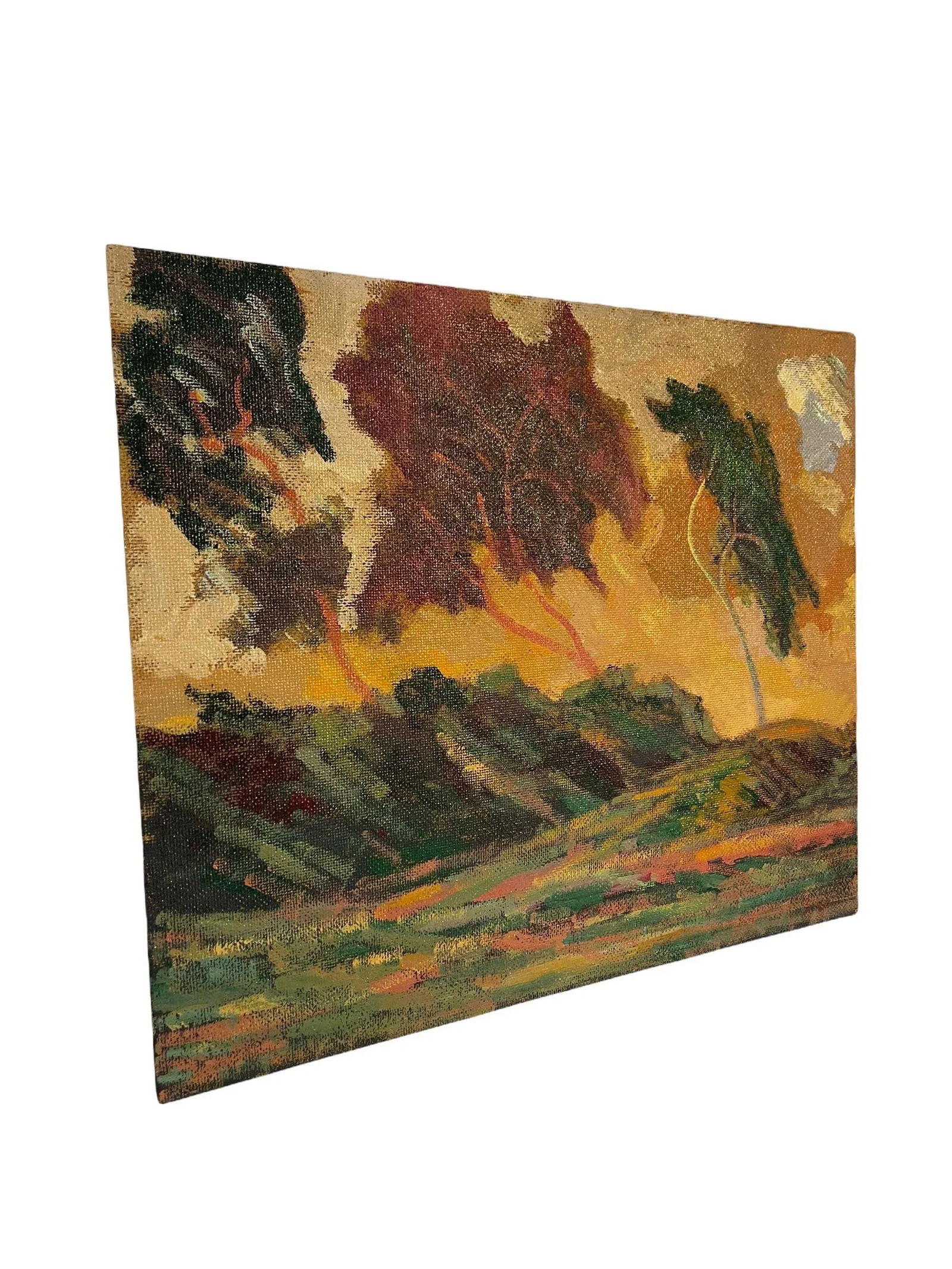 Mid 20th Century Monterey California Landscape Expressionist Oil on Board, Framed & Signed - 3