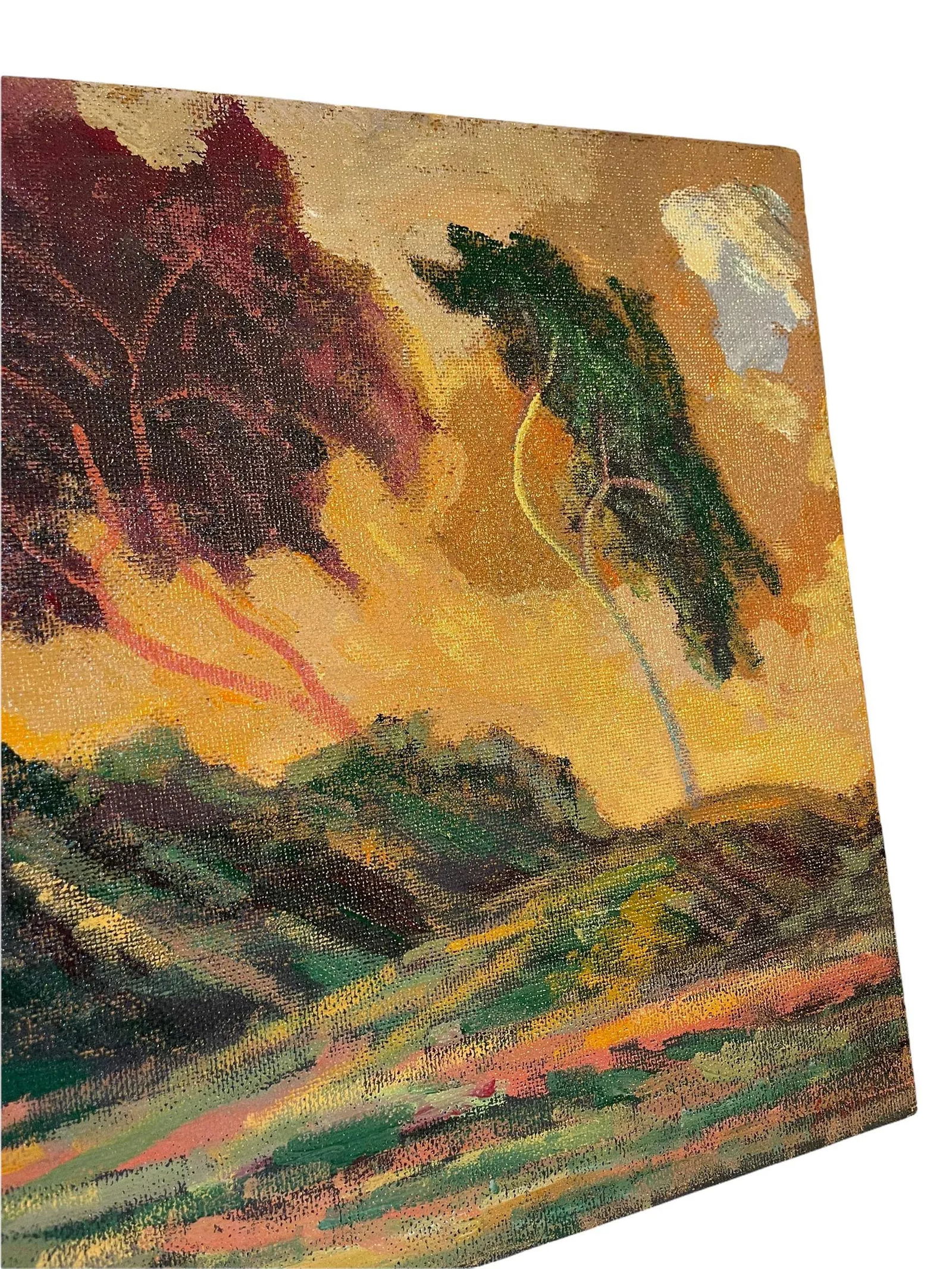 Mid 20th Century Monterey California Landscape Expressionist Oil on Board, Framed & Signed - 7