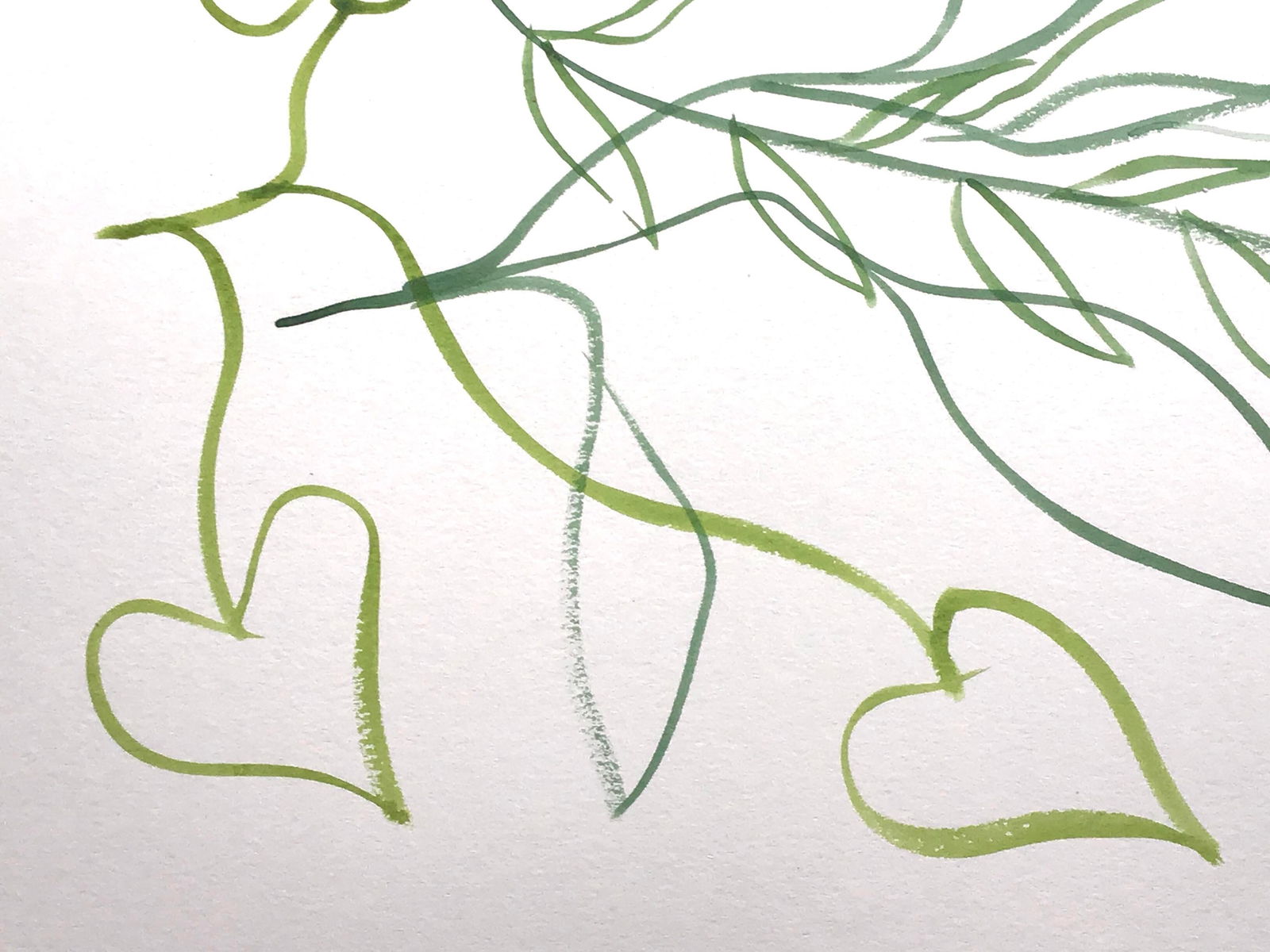 Contemporary Minimalist Botanical Watercolor Painting by CL Auker - 4