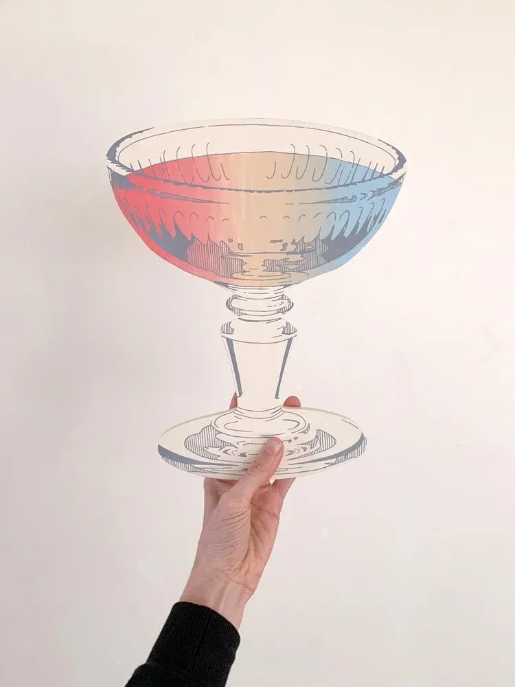 "Lovin' Cup"? Contemporary Pop Art Still Life Painting on Wood Cutout - 4