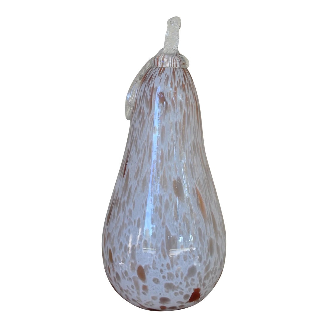 Large 14" Italian Hand-Blown Murano Style Art Glass Eggplant Sculpture: (YOU CAN MAKE REASONABLE OFFERS.) The eggplant is 14" tall, 6" wide and weigh about 3 lb. Not easy to find it in such a large size. Painting, statue, jade, brass, bronze, copper, Italy, Venetian, Fren