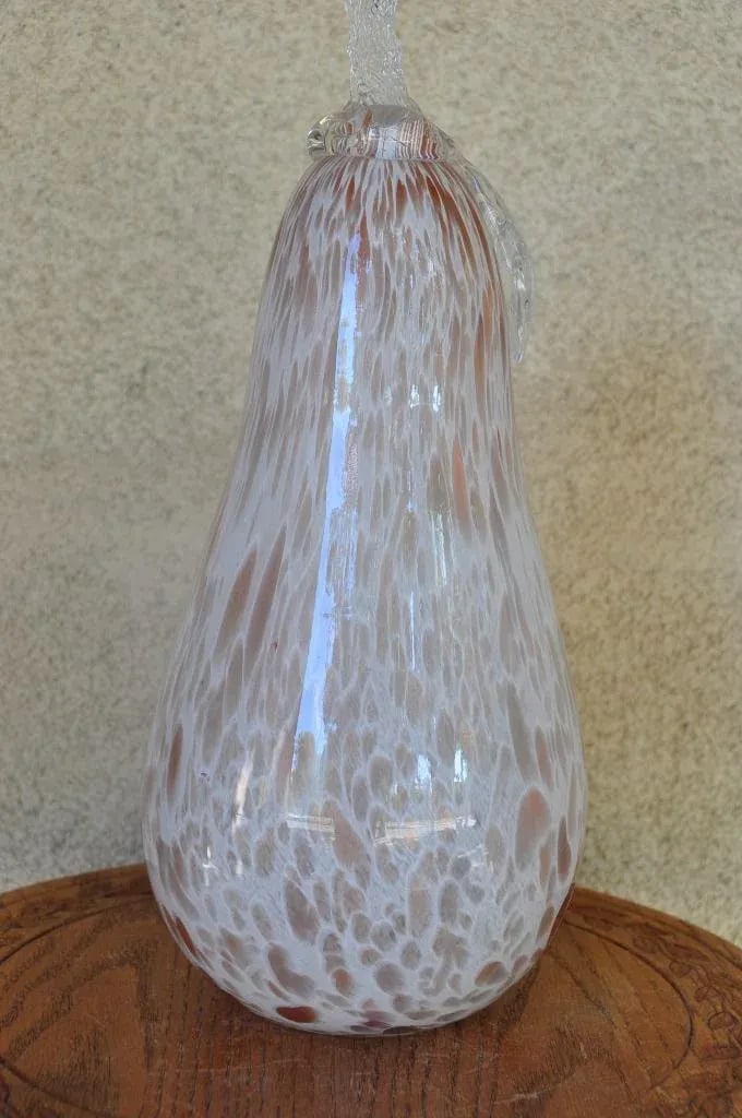Large 14" Italian Hand-Blown Murano Style Art Glass Eggplant Sculpture - 7