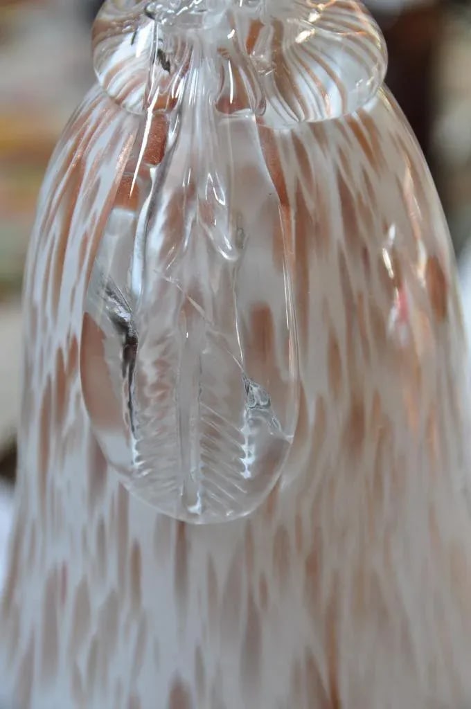 Large 14" Italian Hand-Blown Murano Style Art Glass Eggplant Sculpture - 8