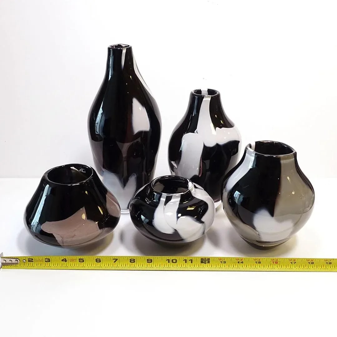 Contemporary Jesse Reece Abstract Expressionist Art Glass Vase - 4