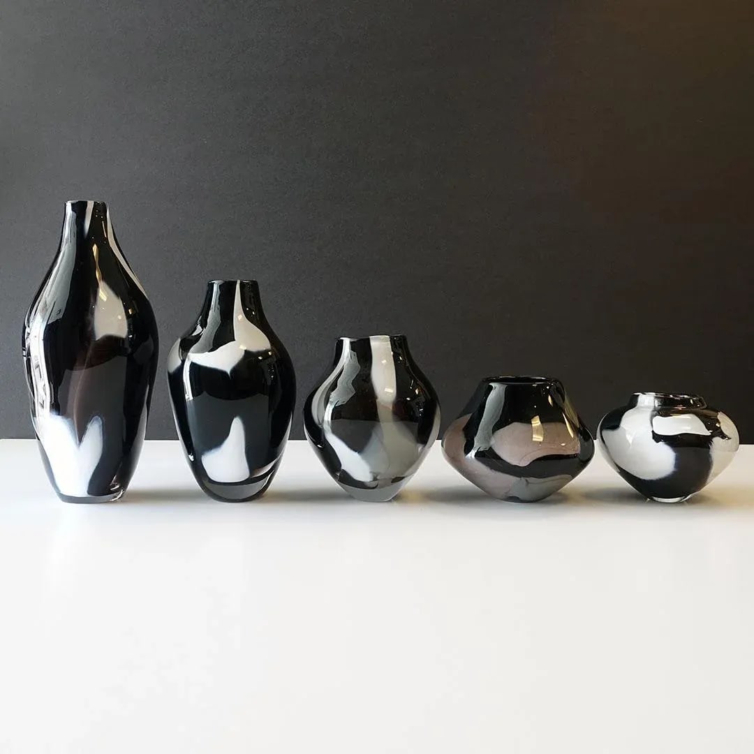 Contemporary Jesse Reece Abstract Expressionist Art Glass Vase - 5