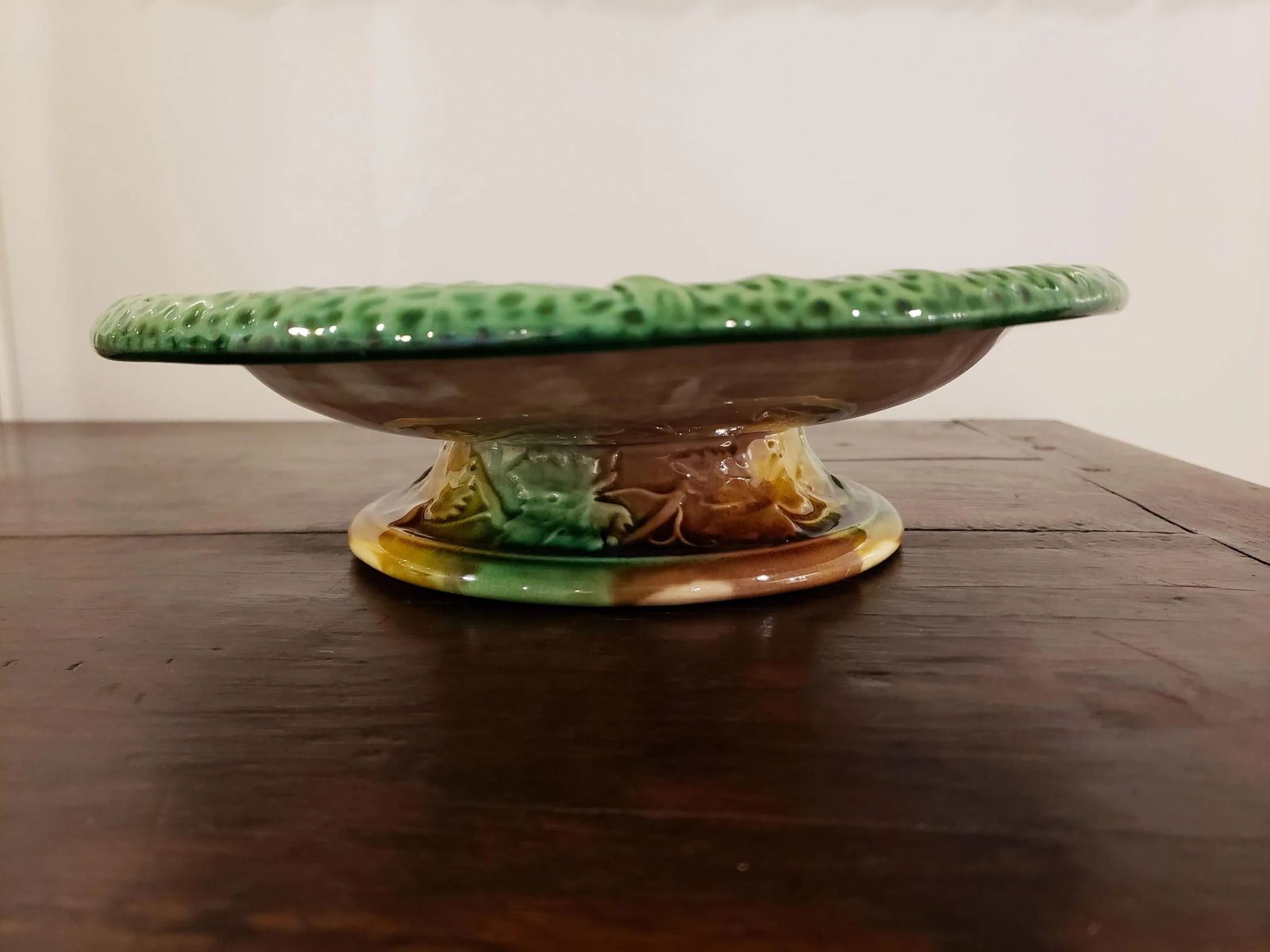 Antique Majolica Compote Dish - 2