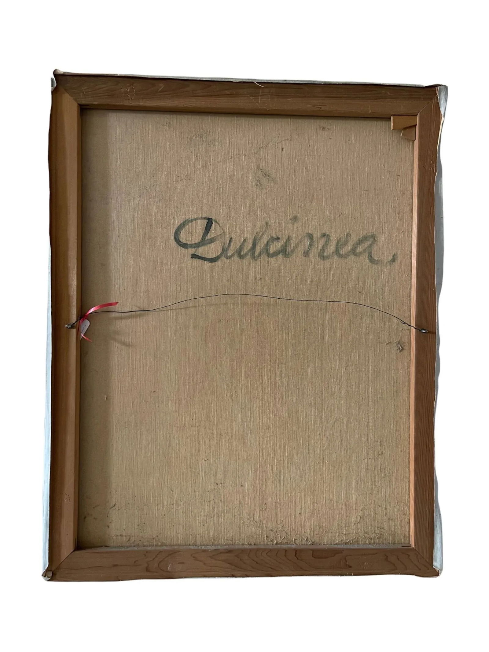 Mid 20th Century Original Cubist Portrait Oil Painting of a Woman in a Veil - 5