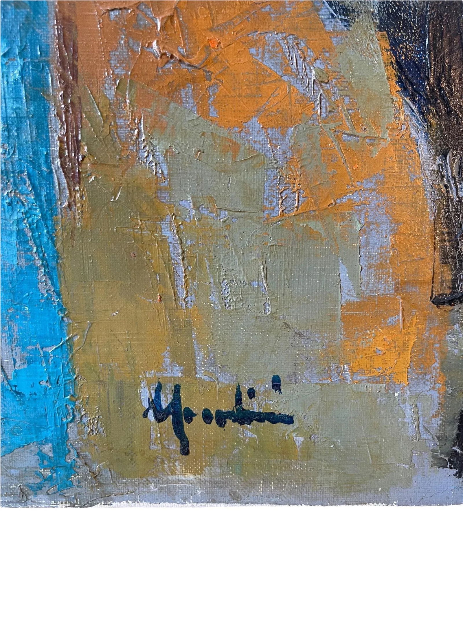 Mid 20th Century Original Cubist Portrait Oil Painting of a Woman in a Veil - 6