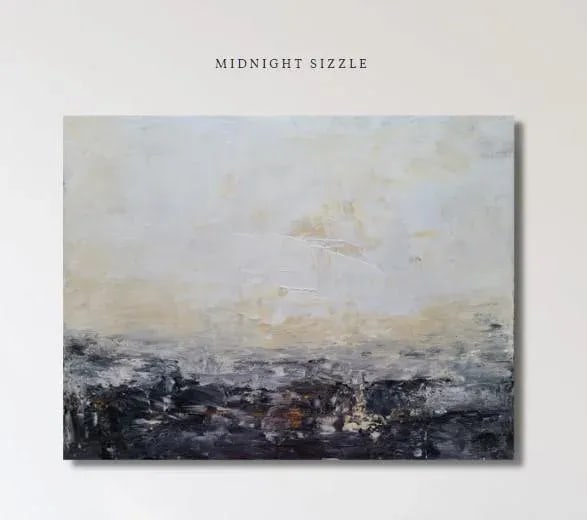 Contemporary Black and White Neutral Original Abstract Acrylic Painting, Art Kr Moehr - 2