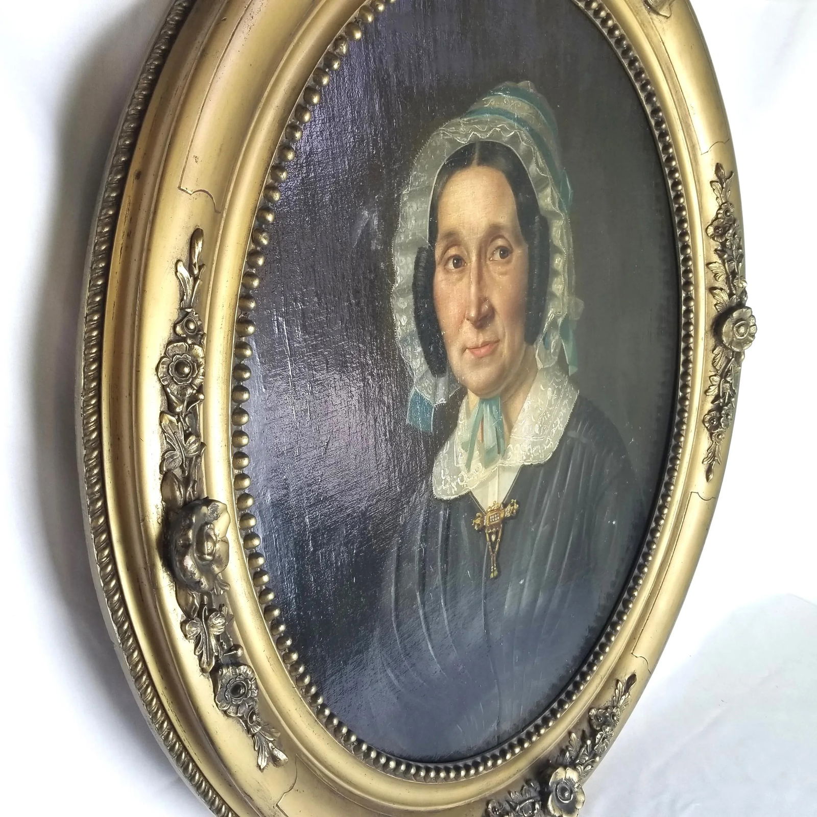 Antique Portrait of a Woman in a Gold Frame - 2