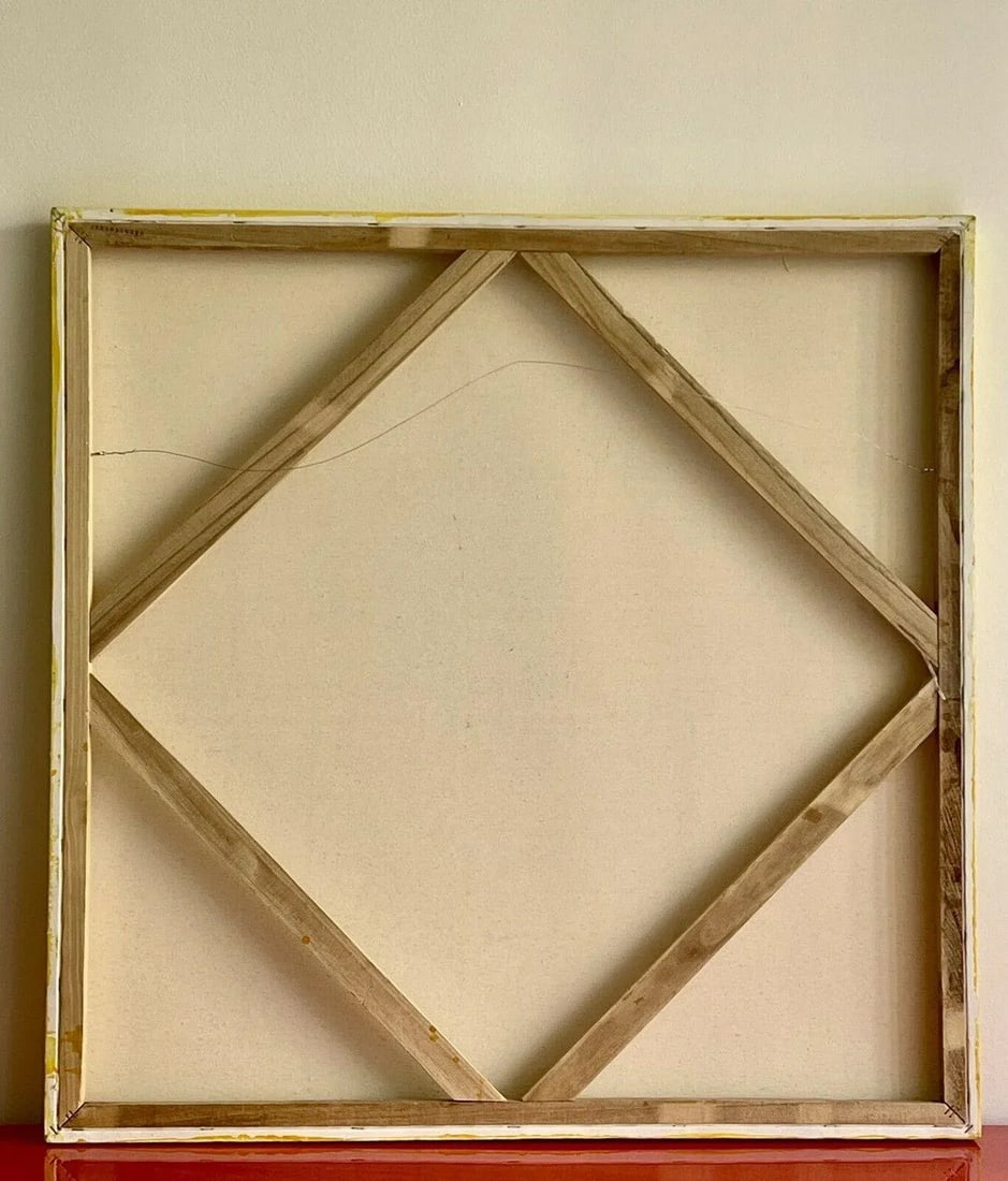 1970s Abstract Yellow Impasto Painting - 4