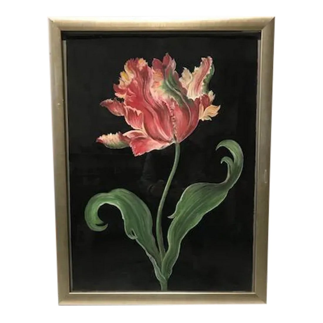 "Tulip" Contemporary Original Botanical Pastel Drawing by Marianne Stikas: A few years ago I started drawing botanicals and birds for a few decorator clients. They became pretty popular so I have continued to do them. Some decorators ask me to do specific flowers and or bird