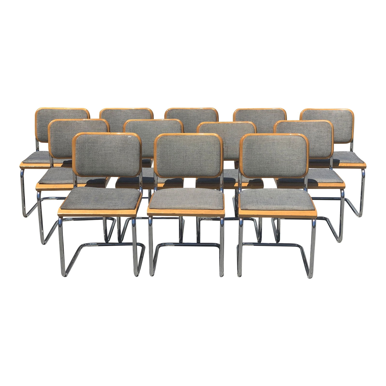 Thonet Marcel Breuer Cesca Chrome Chairs - Set of 12 - 3