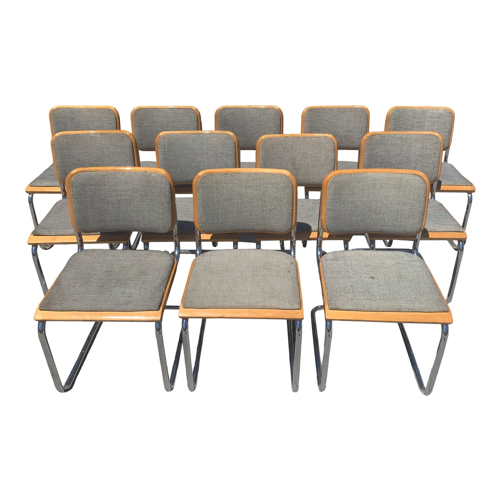 Thonet Marcel Breuer Cesca Chrome Chairs - Set of 12 - 4