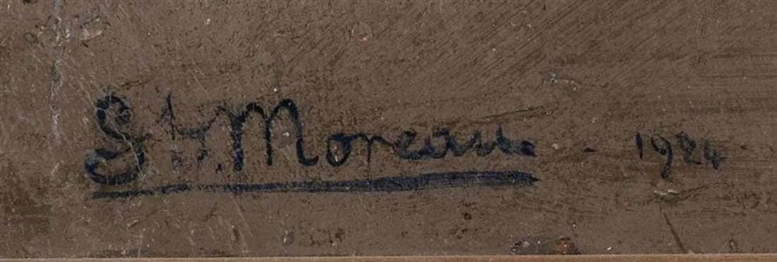 1920s "Woman Sleeping" Nude Portrait Oil Painting by Serge Henry Moreau, Framed - 2