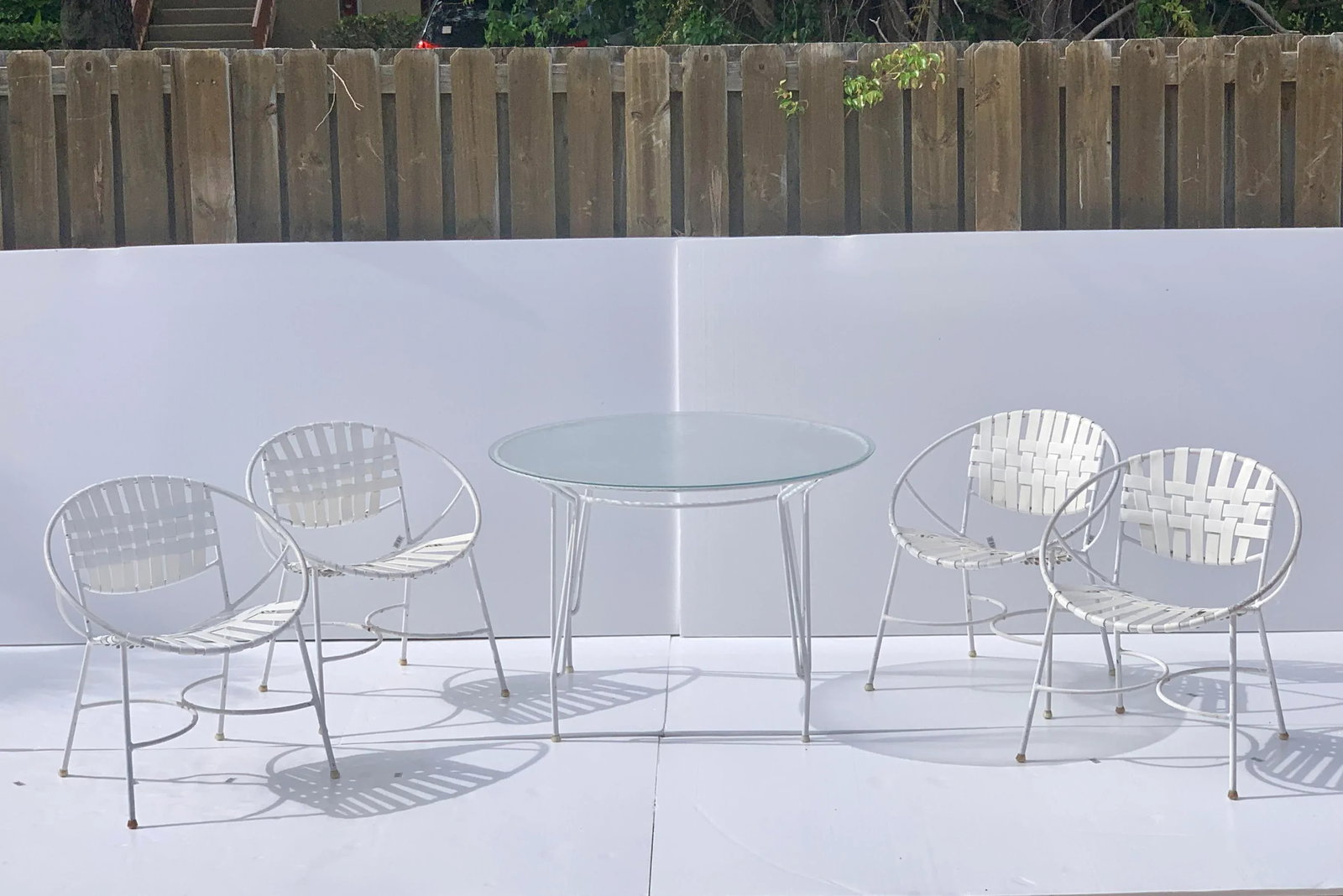 1960s Mid-Century Modern Wrought Iron Patio Set - 13