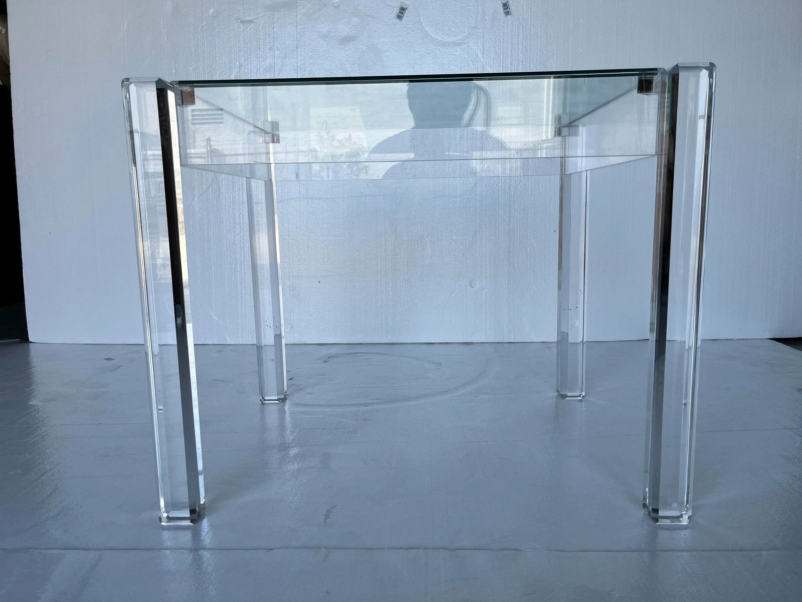 Mid-Century Modern Lucite and Glass Side Table - 4