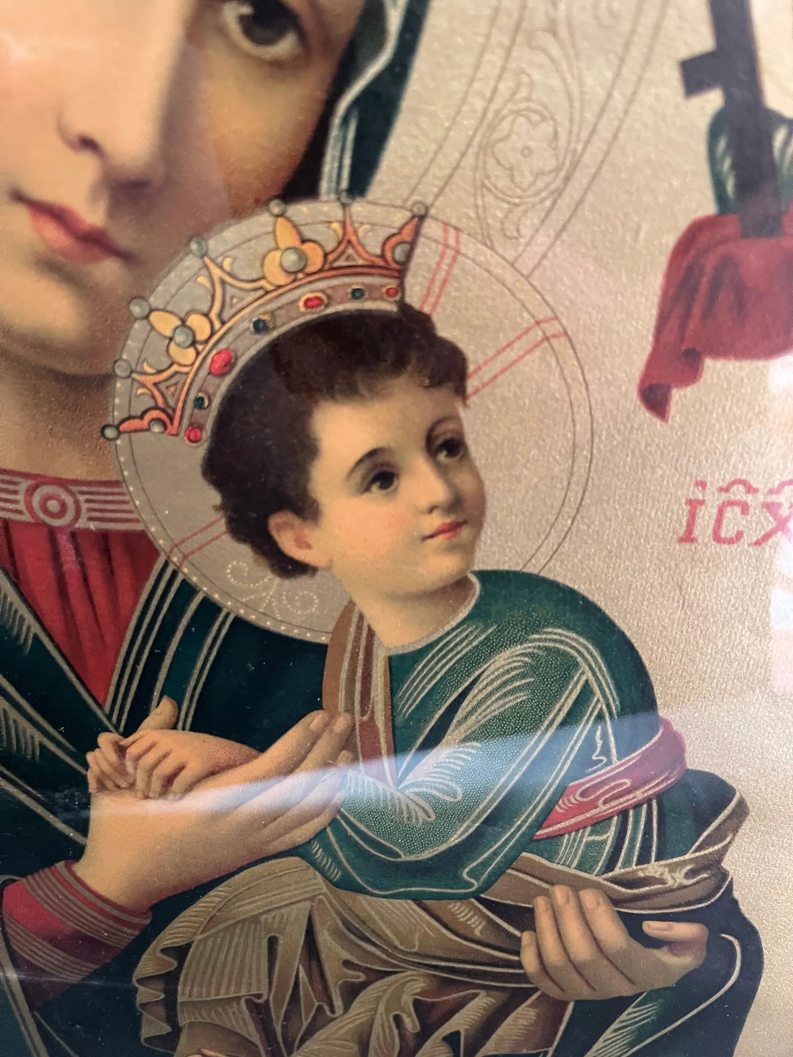 Antique Victorian Gothic Eastern European Hand Colored Religious Etching - 4