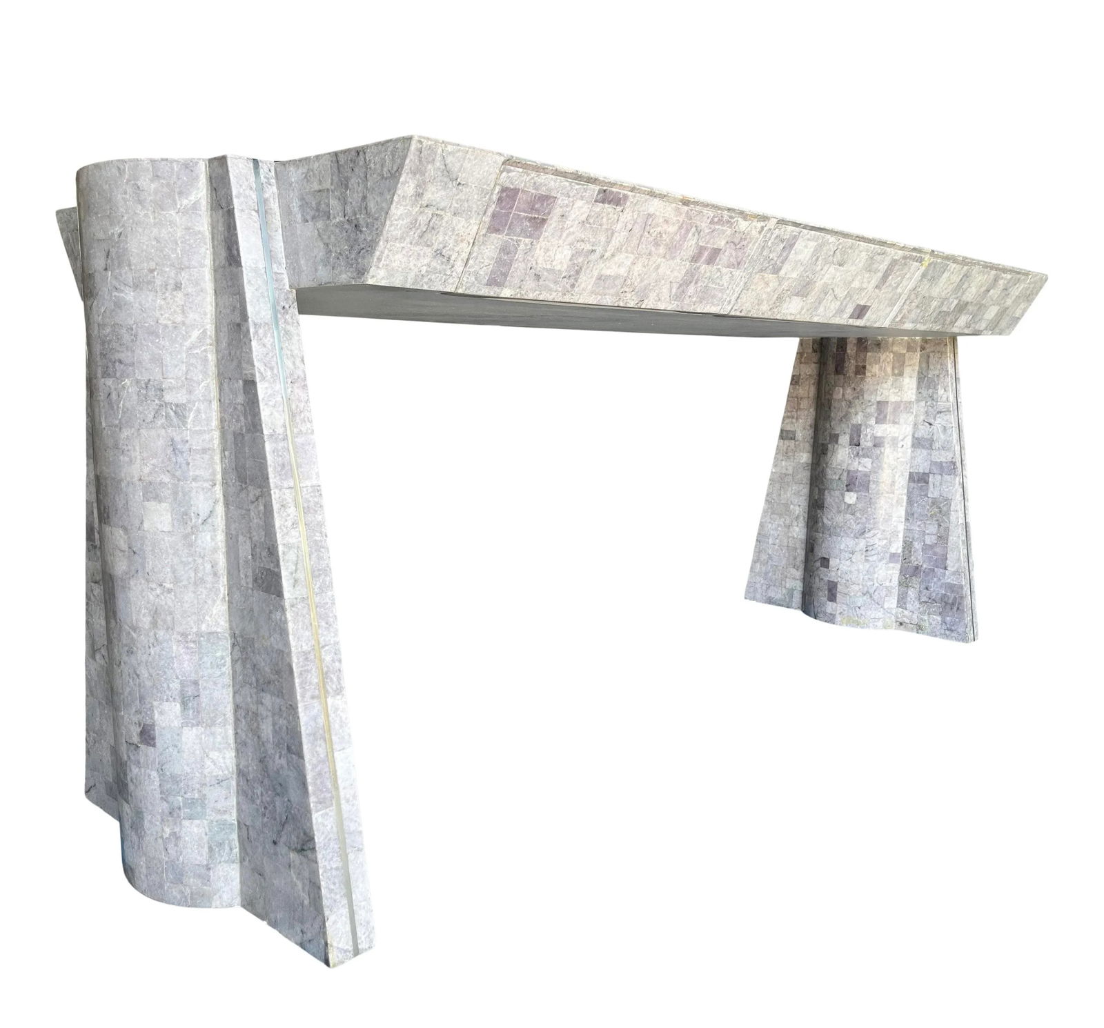 Vintage Sculptural Tessellated Marble Desk - 2