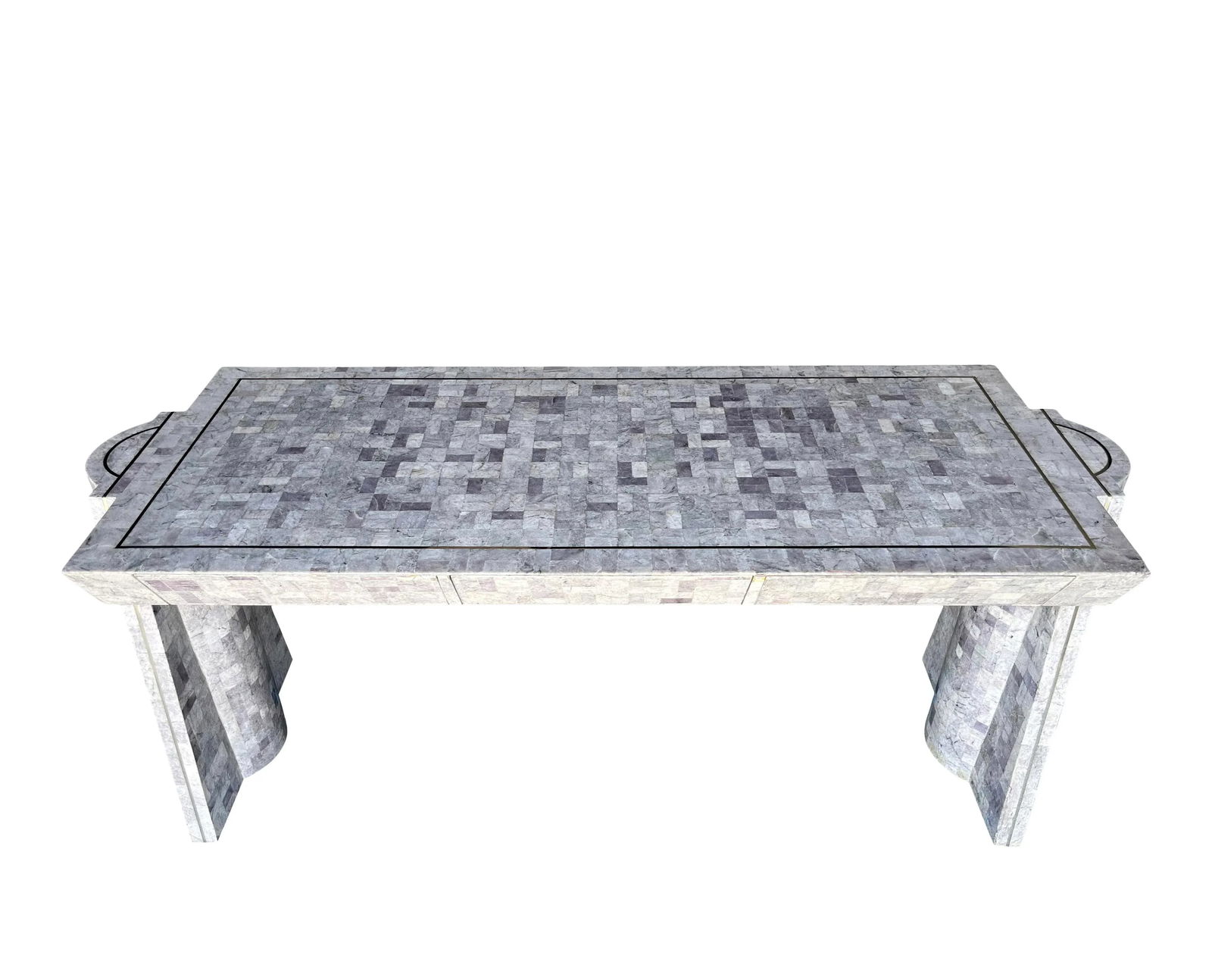 Vintage Sculptural Tessellated Marble Desk - 3