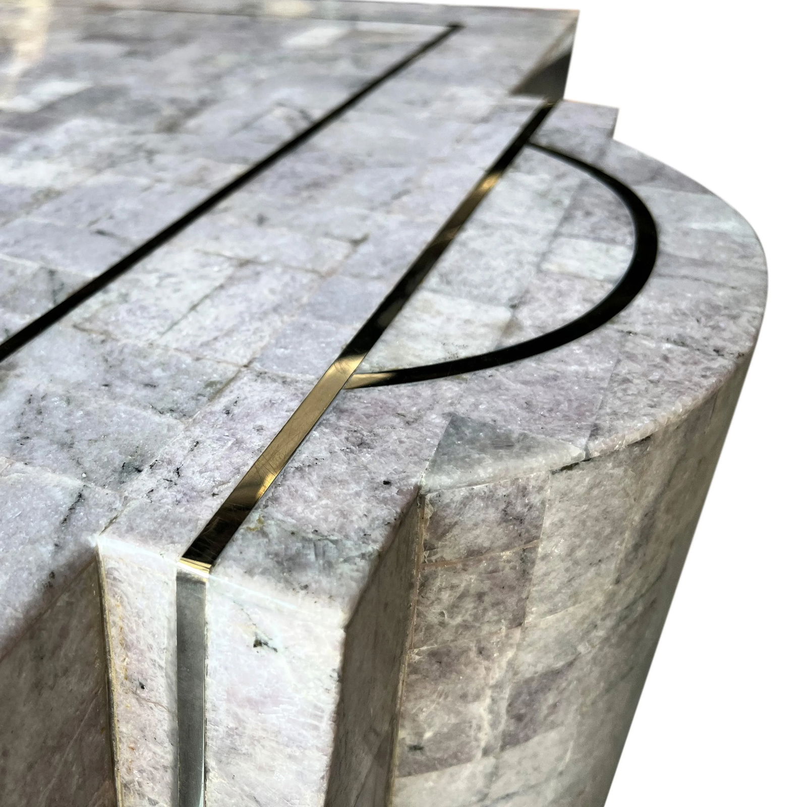 Vintage Sculptural Tessellated Marble Desk - 6