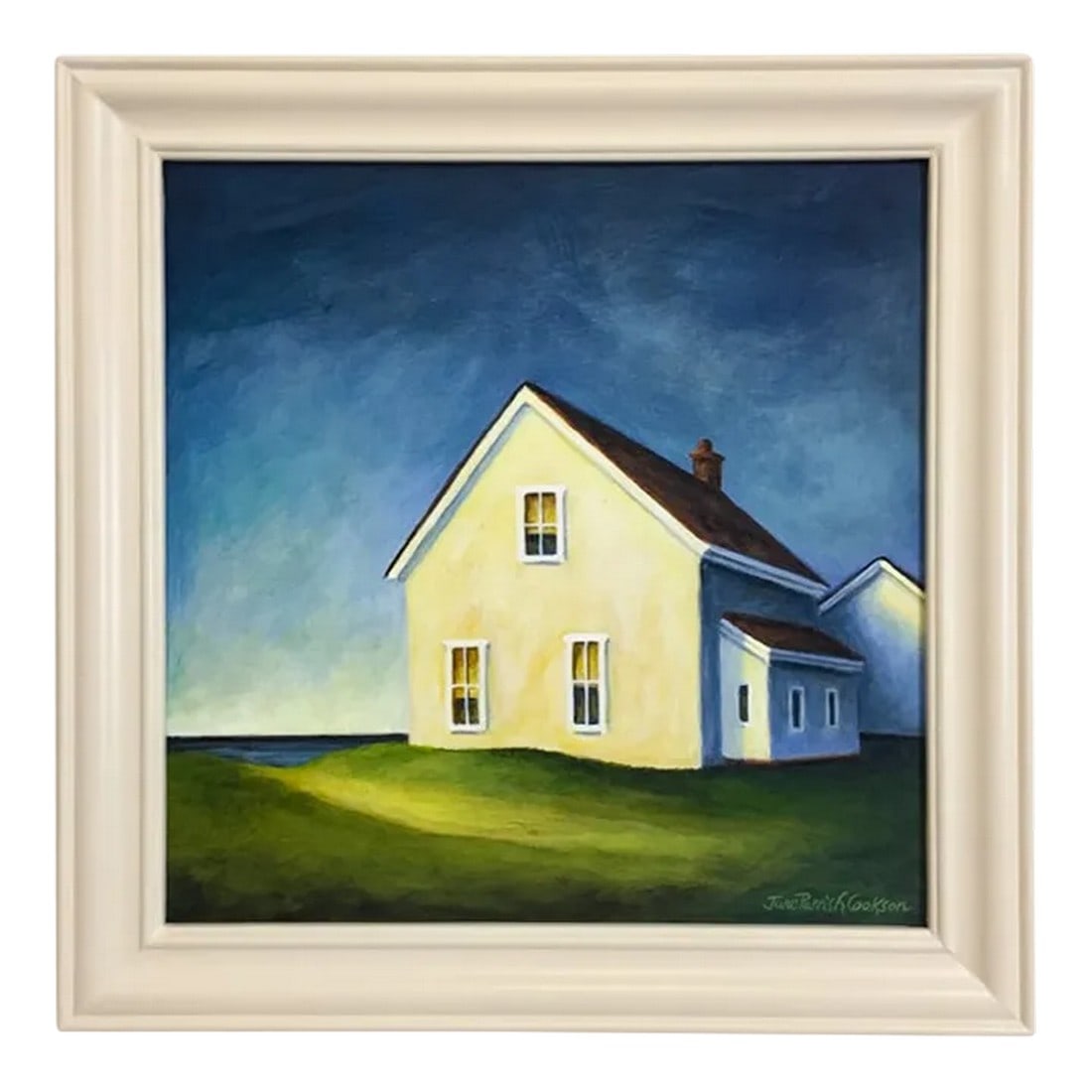 Original Landscape Painting "Autumnal Light": From Bell & Finch Studio Shop, here is an original painting by artist/shop owner June Parrish Cookson. This scene titled "Autumnal Light" is from a series depicting various areas discovered where the